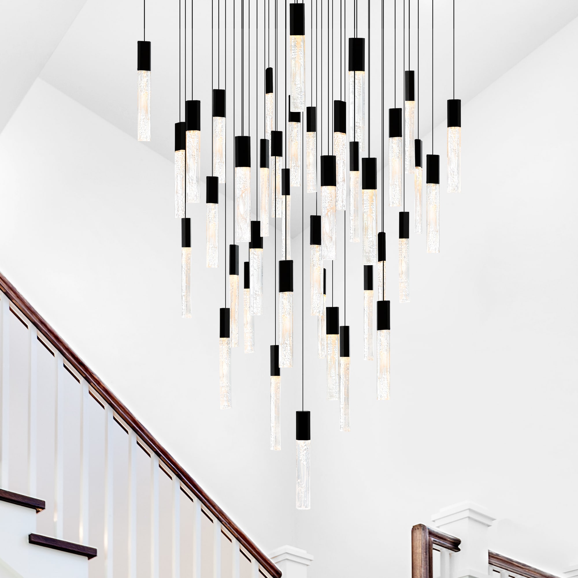 CWI Lighting 1589P36-41-101 Greta 1 -Light Multiple finishes Black Modern/contemporary Integrated LED For Use in Bathrooms, Bedrooms, Dining Rooms, Foyers, Kitchens, Living Rooms Chandelier