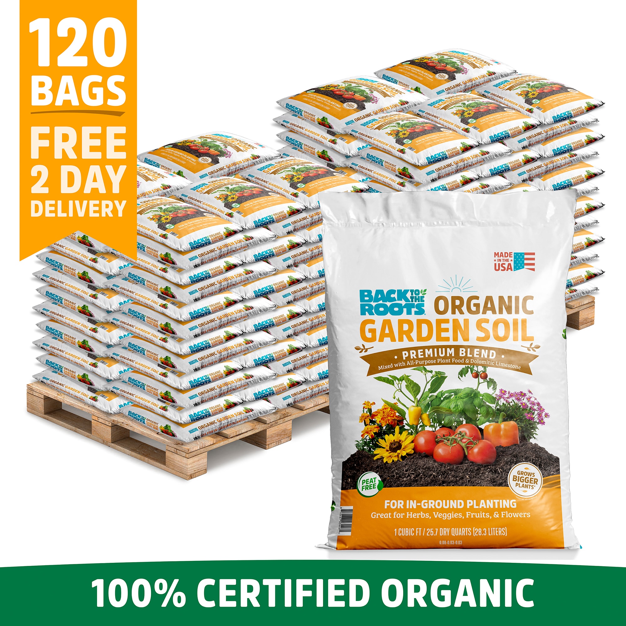 Back to the Roots 60 Cubic feet All-purpose Organic Garden soil #47154-DS
