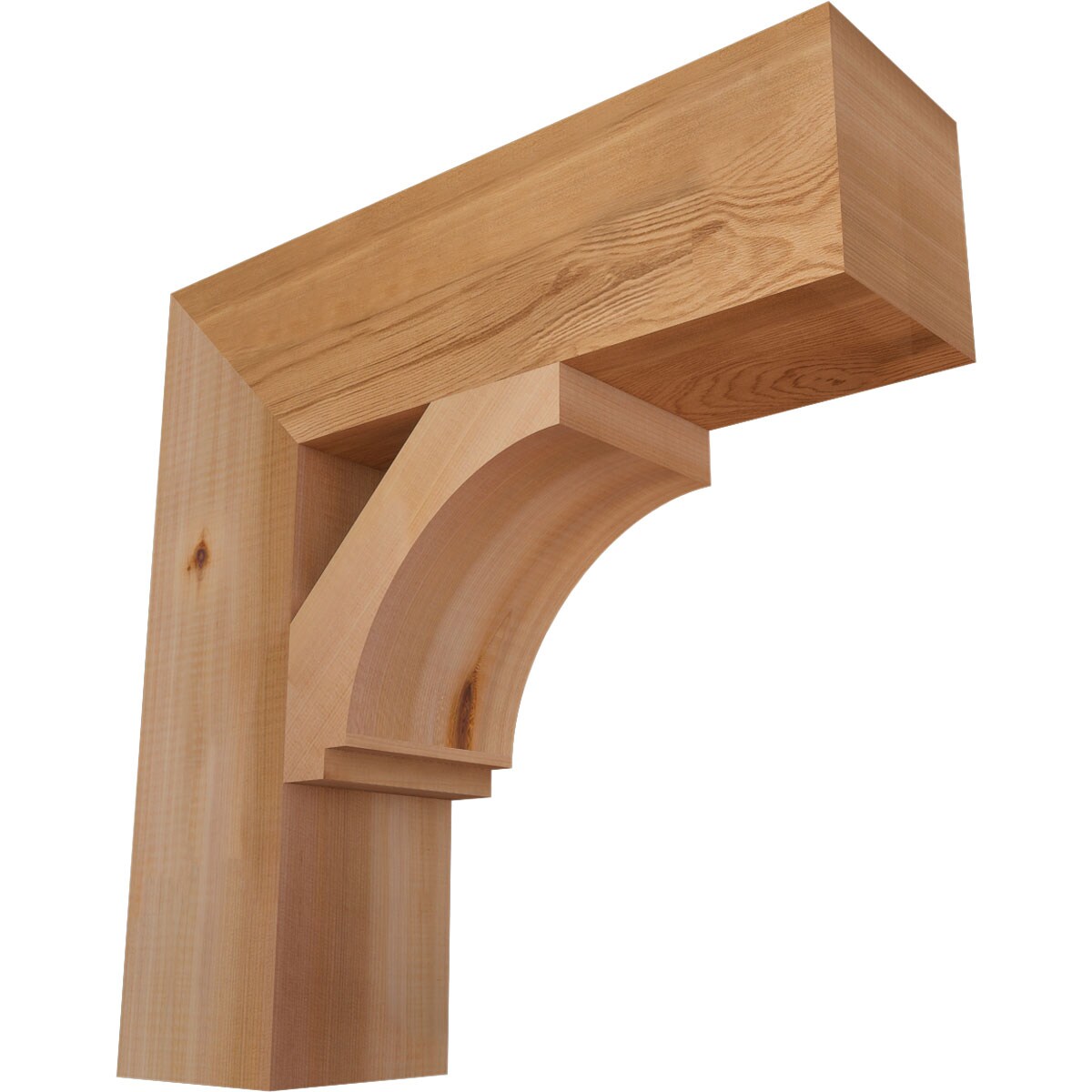 Ekena Millwork BKT06X20X20IMP05SWR Imperial Block Smooth 5-1/2-in x 20-in x 20-in Western red cedar Brown Wood Standard bracket
