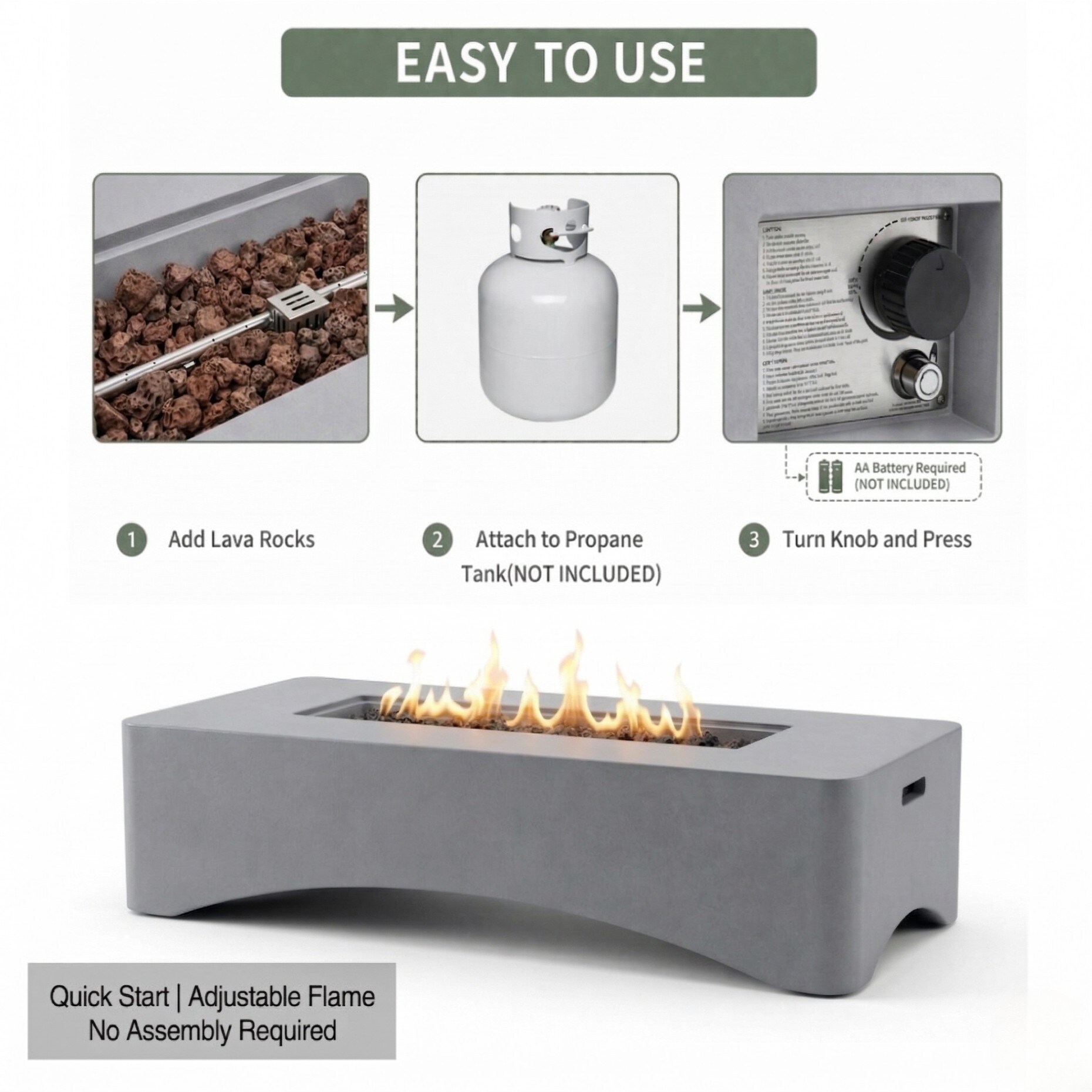 Sunrinx MG16-GAS-01 Outdoor-Gas-Firepits - View #12