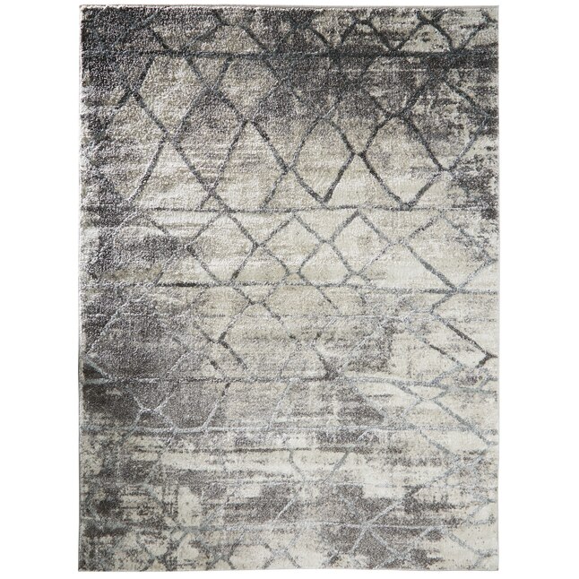 Christian Siriano Roma 5 x 7 Gray Indoor Abstract Area Rug at Lowes.com