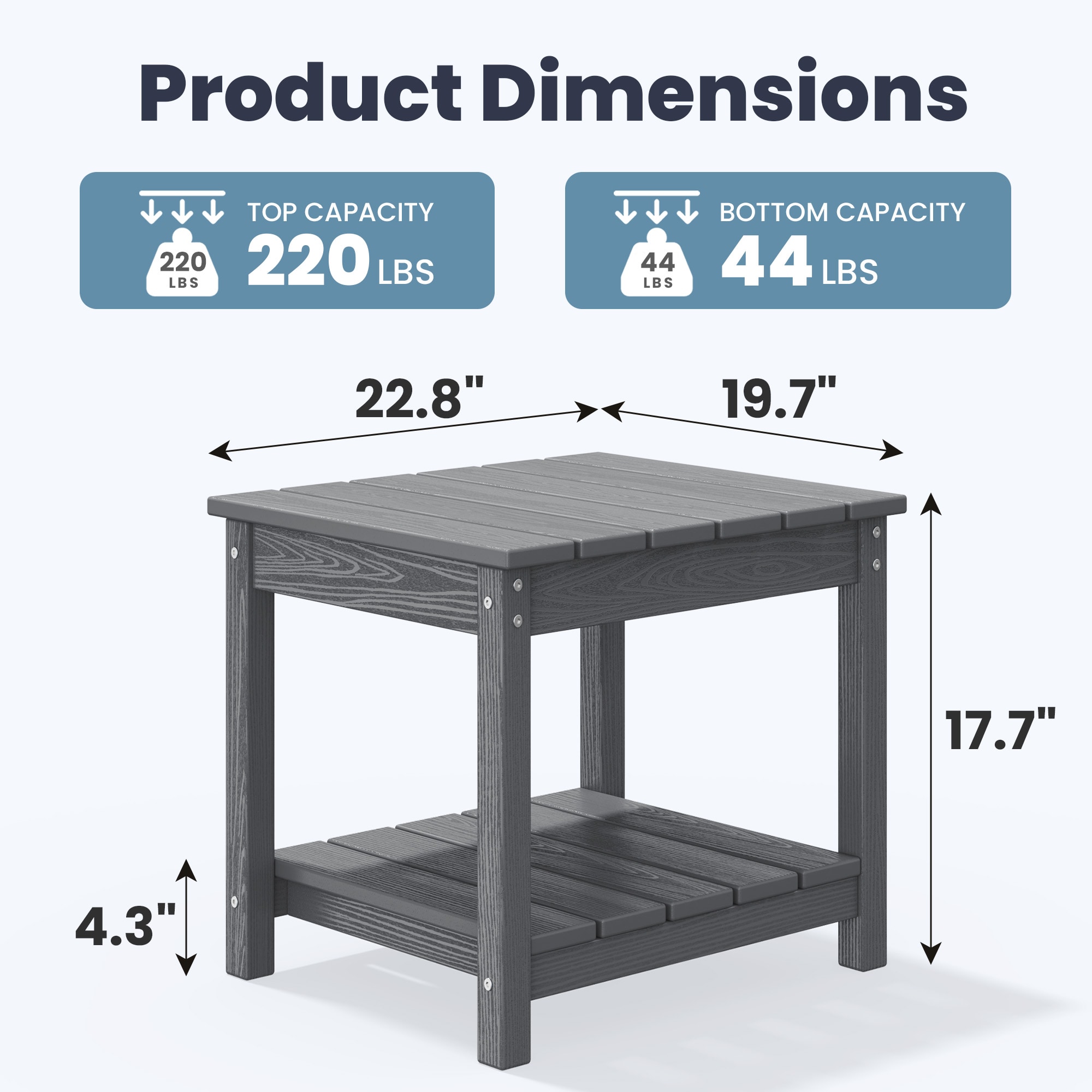 JEAREY PSCJ-GY Patio-Tables - View #4