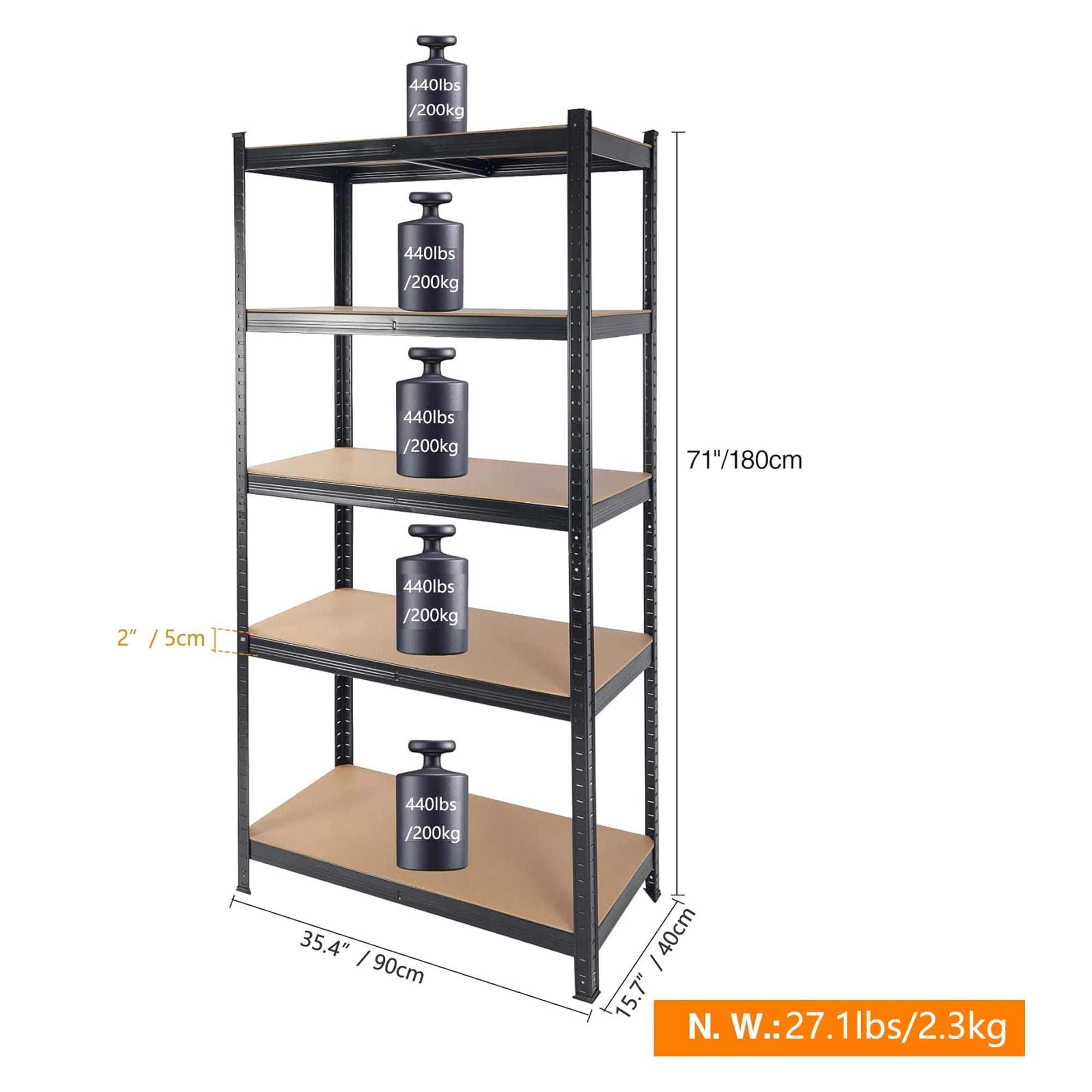 Gaierptone CRX7JC7NA7P Free-Standing-Shelving - View #7