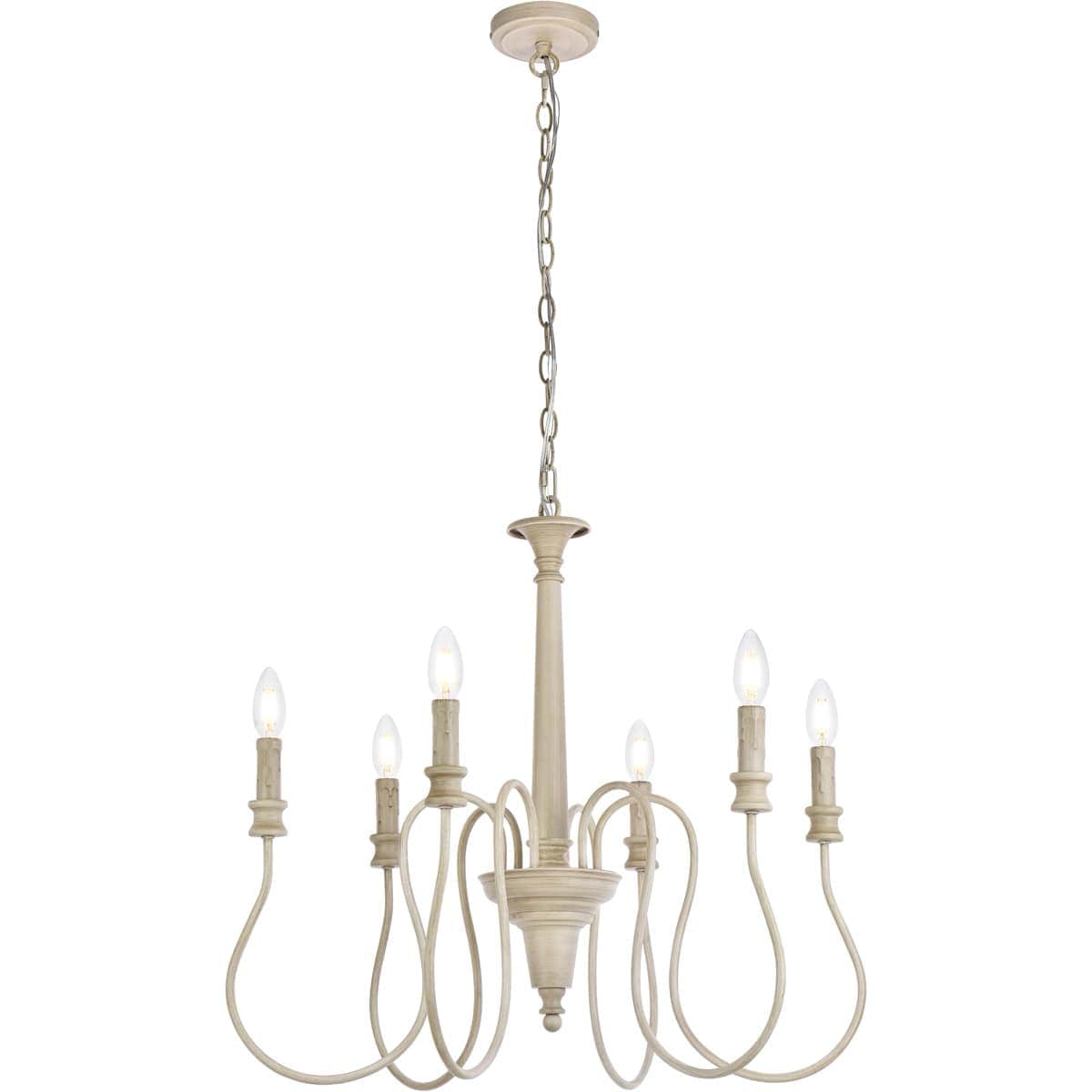 Elegant Lighting Living District LD7044D26WD Flynx Pendant Weathered Dove