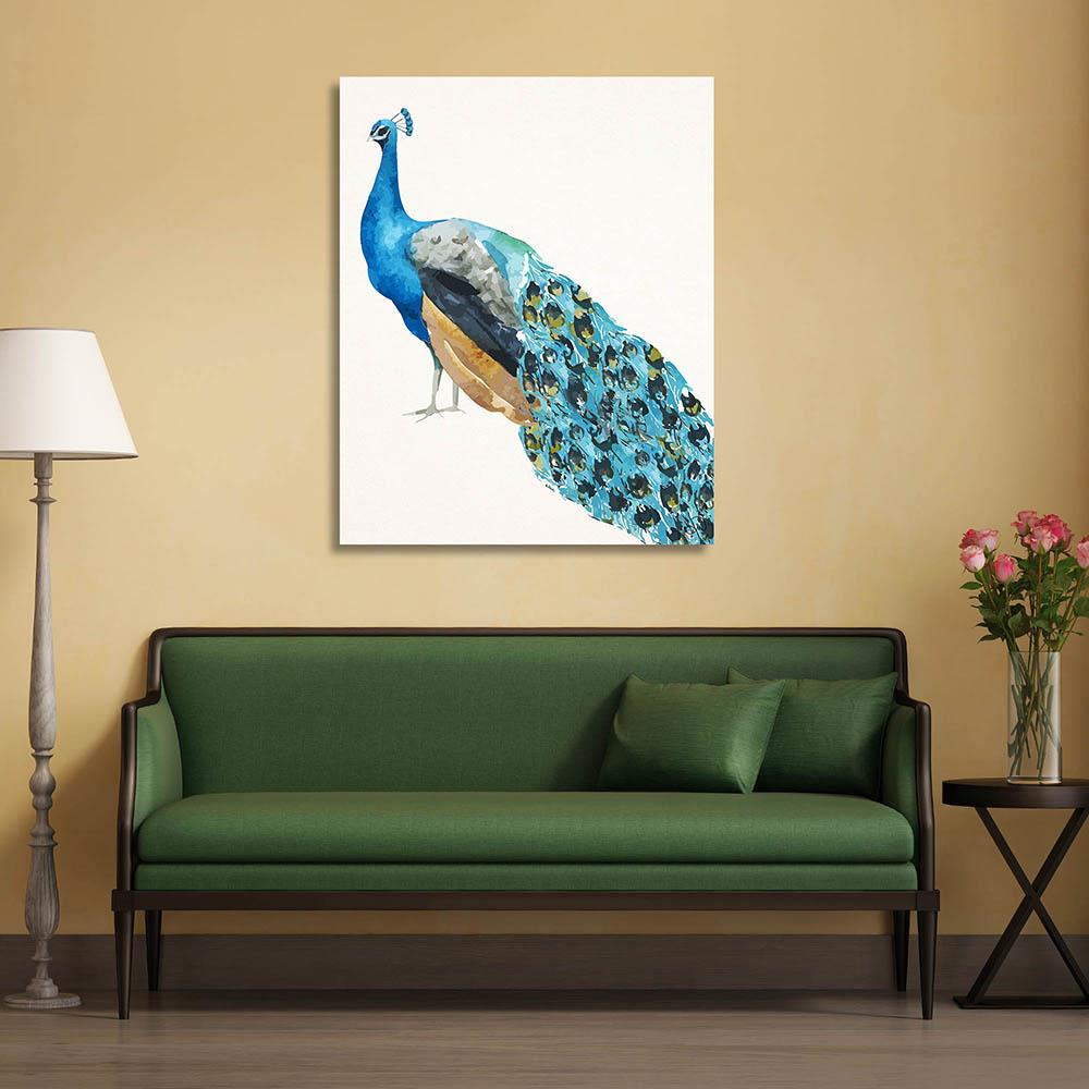 Creative Gallery Peacock 14-in H x 11-in W Animals Print on Canvas in ...