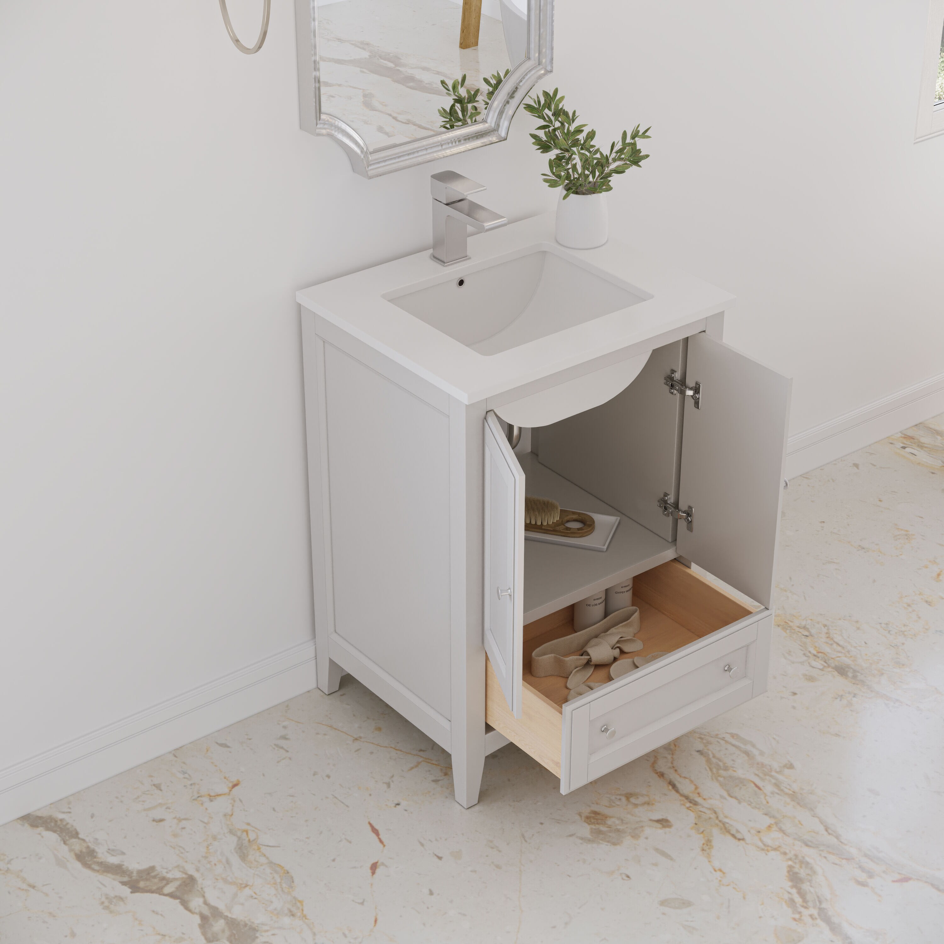 Fresca FCB2024AW-CWH-U Bath-Vanity-Combo - View #3