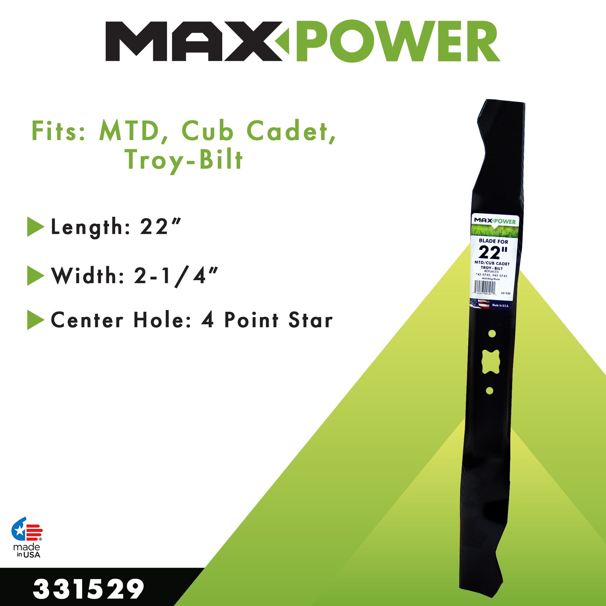 MaxPower 331529S Ope-Mower-Blades - View #5