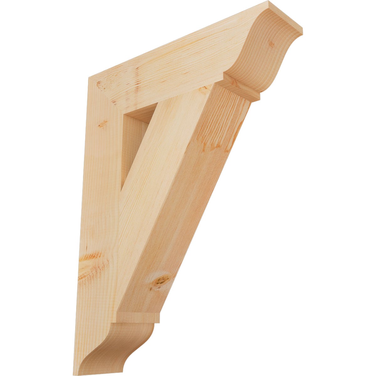 Ekena Millwork BKT06X24X32TRA01SDF Traditional traditional smooth 5-1/2-in x 24-in x 32-in Douglas fir Brown Wood Standard bracket