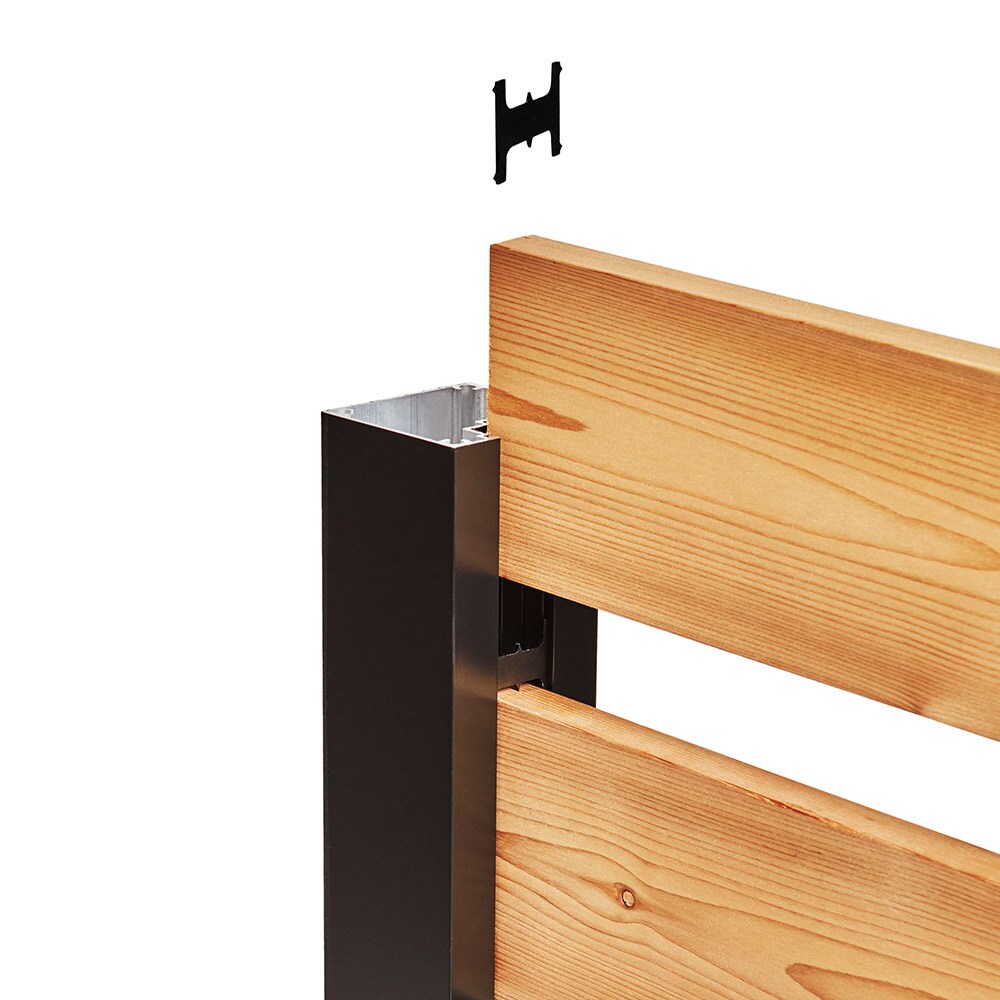 HOFT A4 End Post 3-in x 44-in Black Aluminum Deck Rail Kit