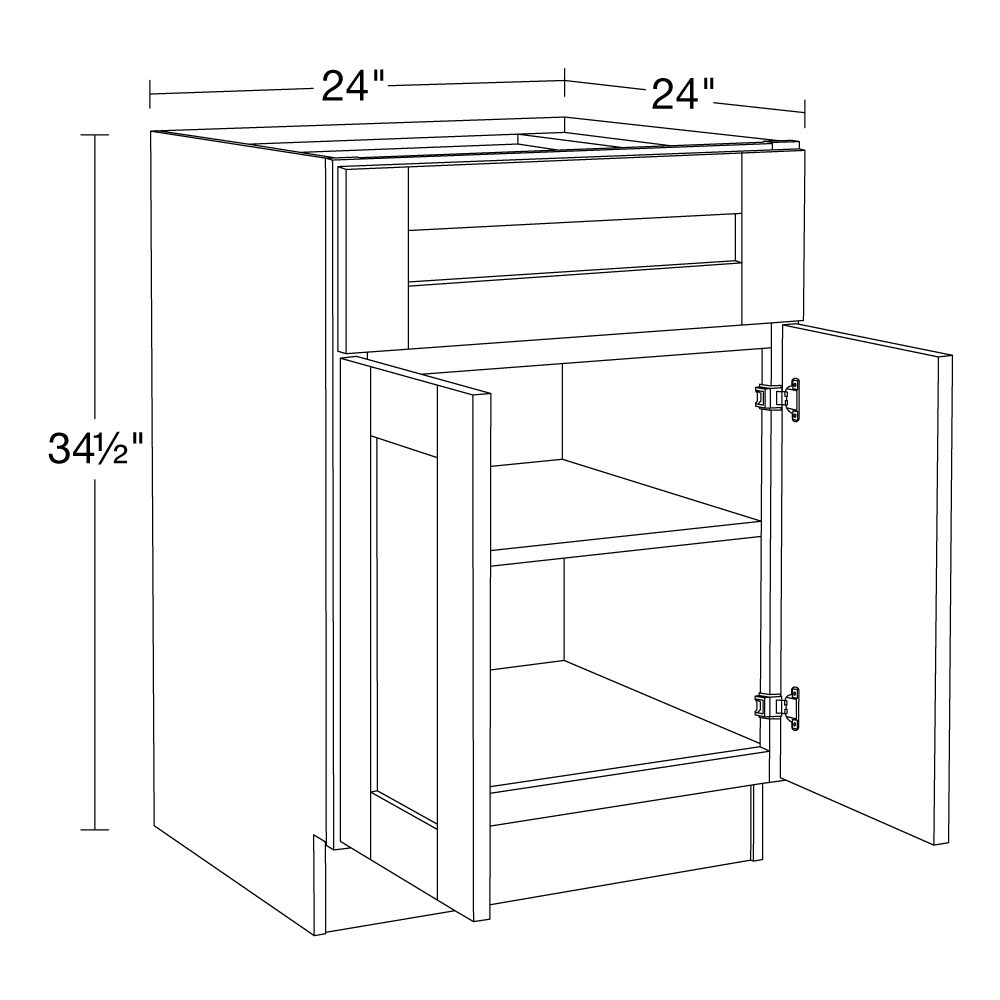 Luxxe Cabinetry Waldorf Express 24-in W x 34.5-in H x 24-in D Vibrant ...