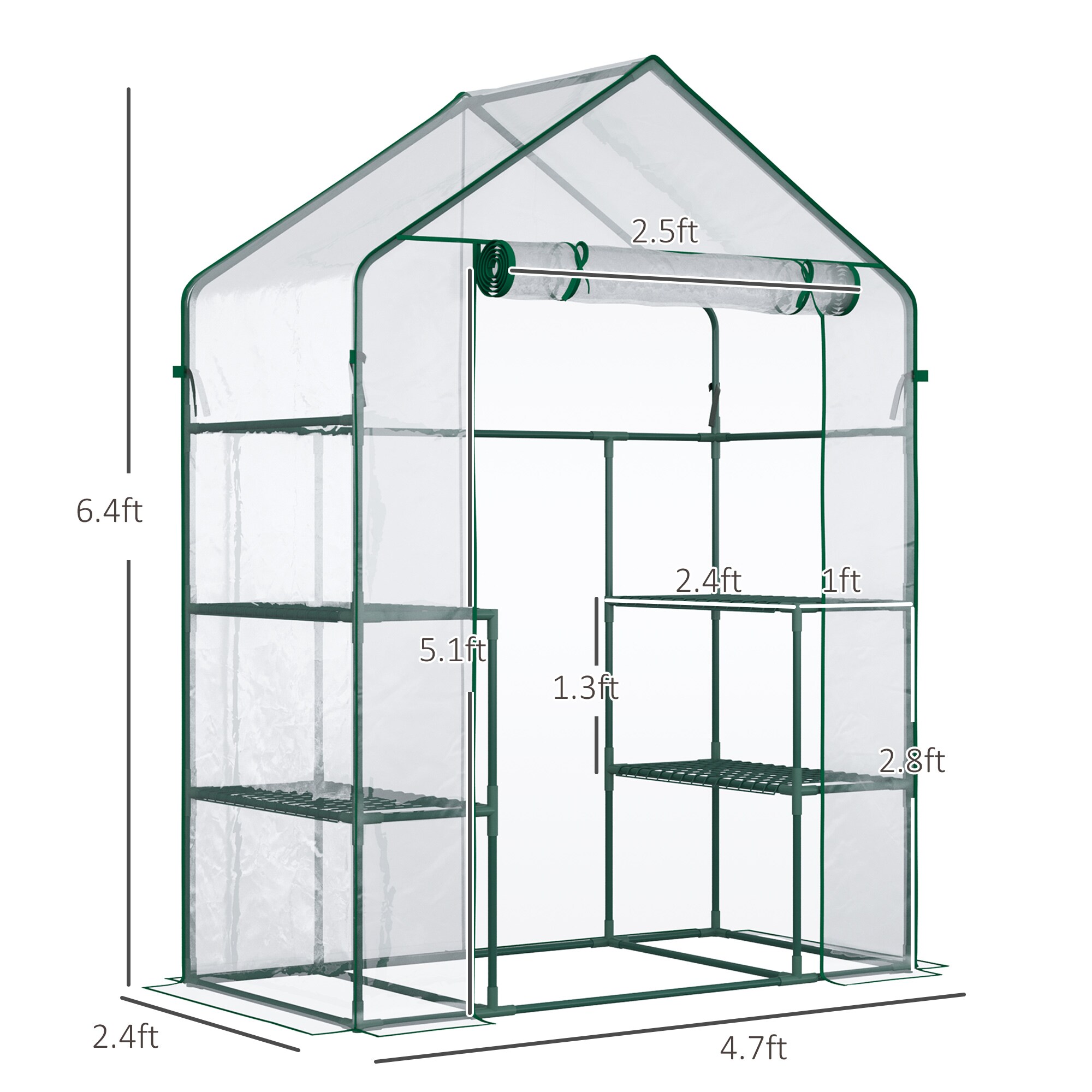 Outsunny 845-139V01 greenhouses - View #3