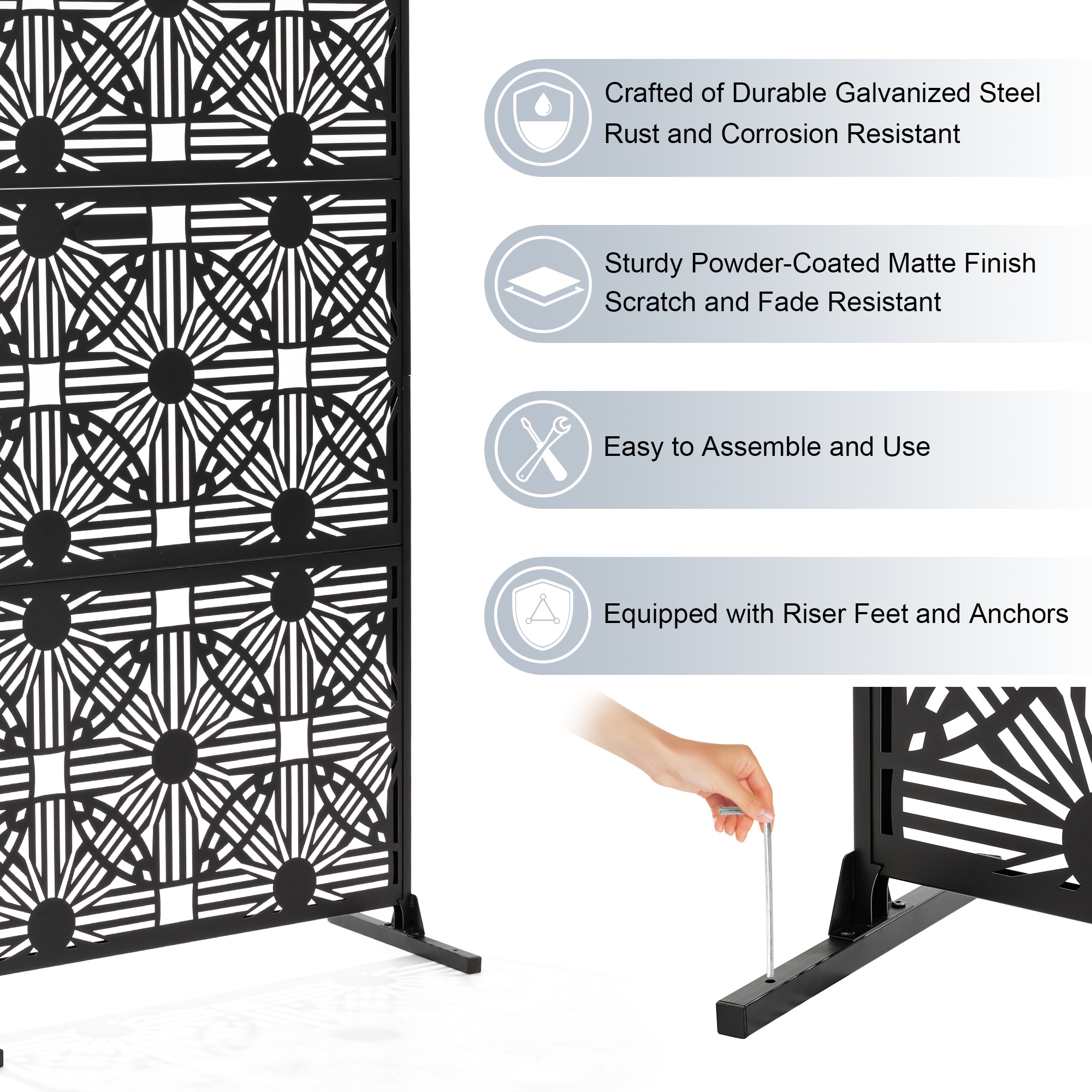 Glitzhome 2039200002 Outdoor-Privacy-Screen - View #8