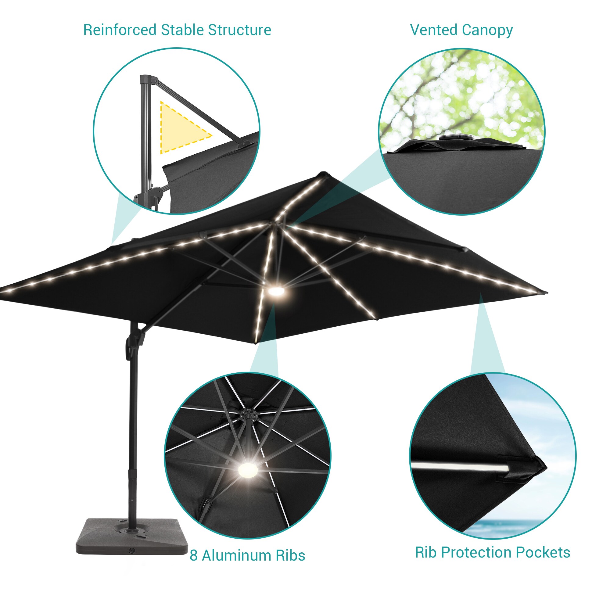 ACEGOSES LW-1159BK-LED-WB Umbrellas-2 - View #7