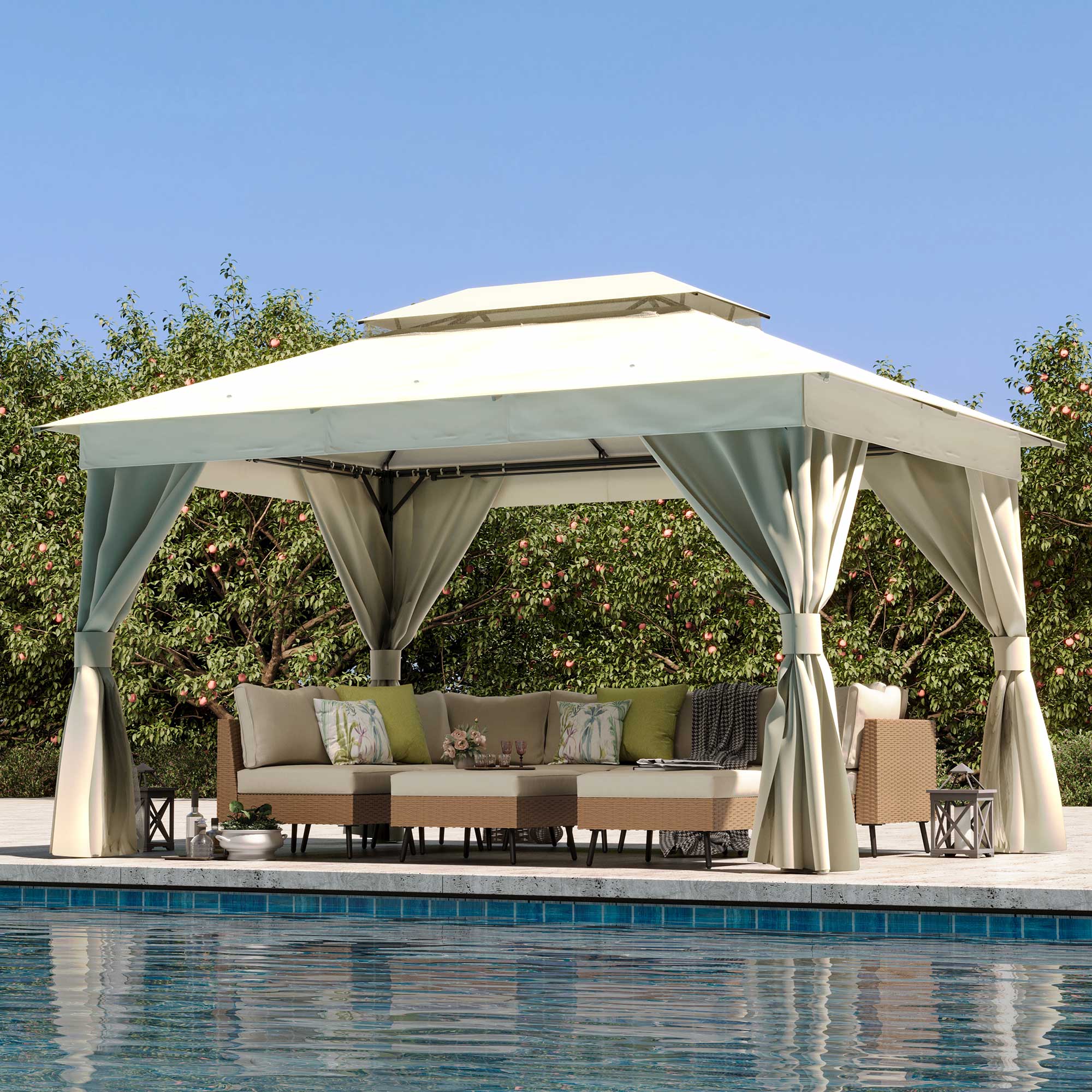 Yardgrace BSSGPCT010W1 Wood-Resin-Gazebos - View #2