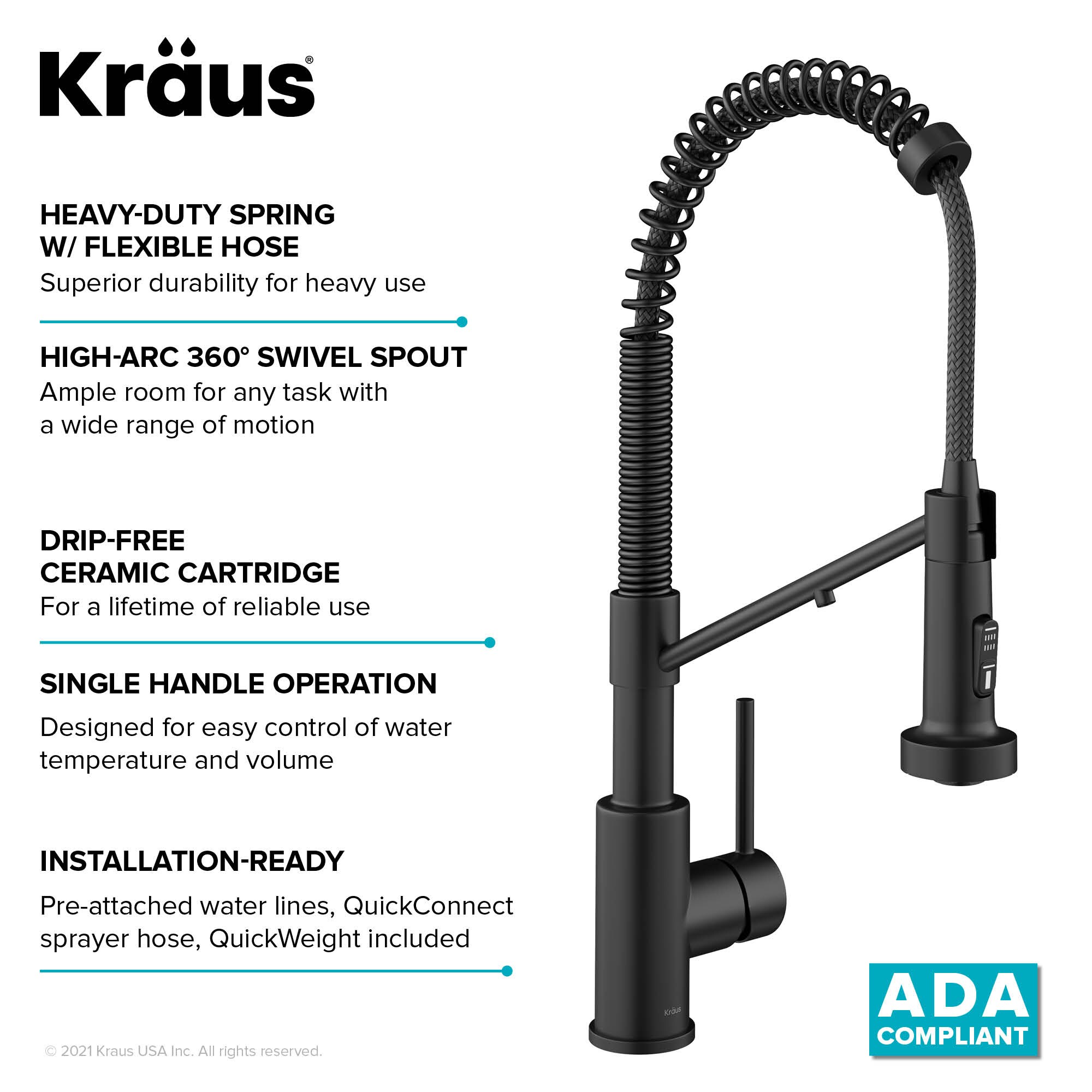 Kraus Bolden Matte Black Deck-mount Cold Water Dispenser in the Water ...