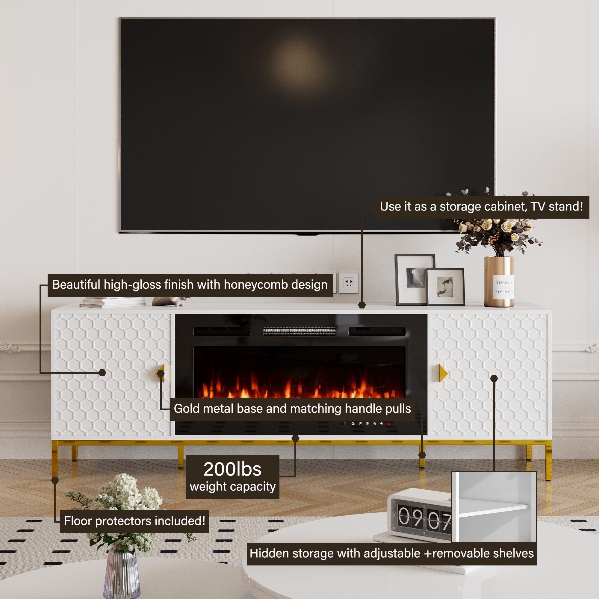 Boyel Living BL-FTGM01K-WH Tv-Stands - View #9