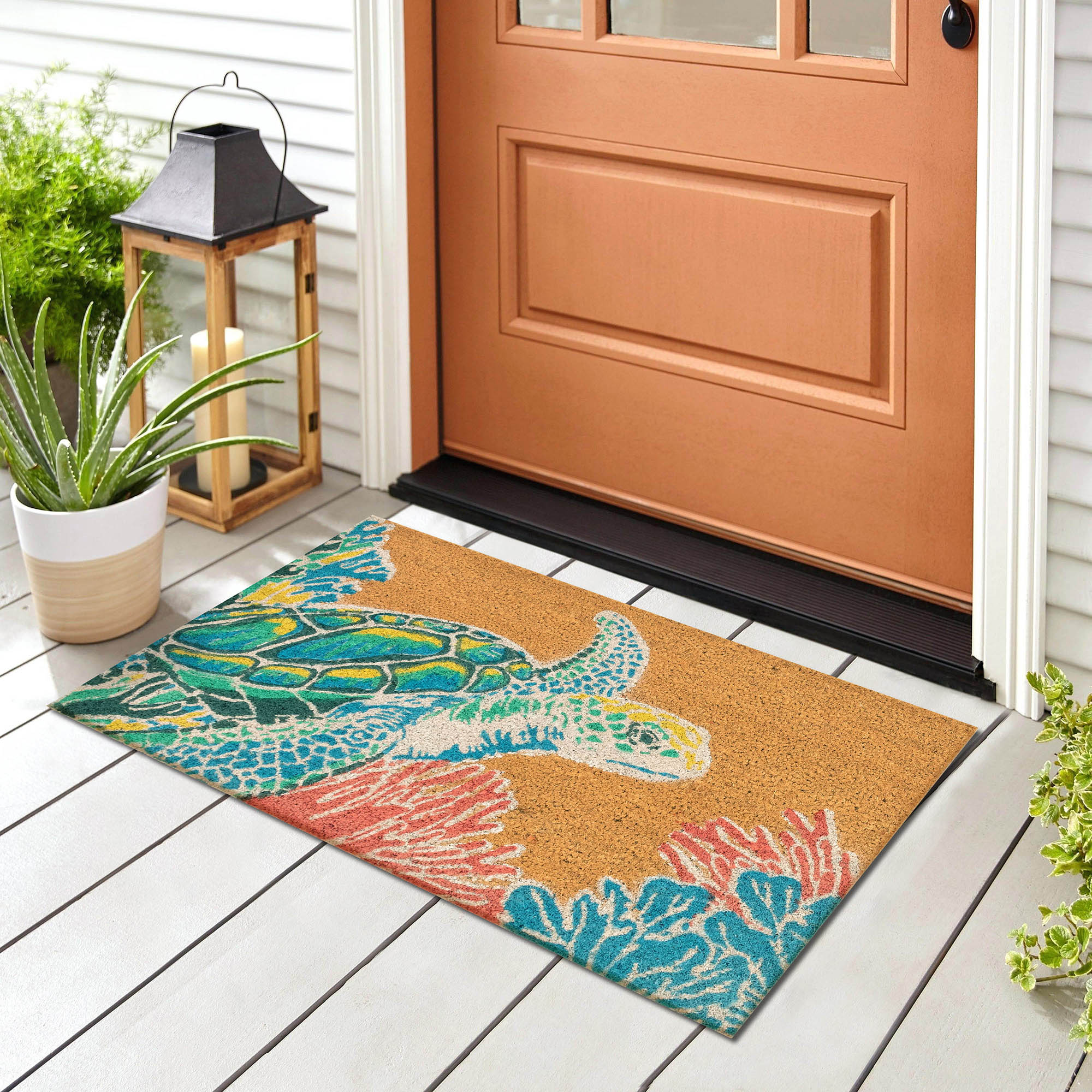 Liora Manne NTR23203812 2-ft x 3-ft Neutral Polyester Rectangular Indoor or outdoor Decorative Novelty Door mat