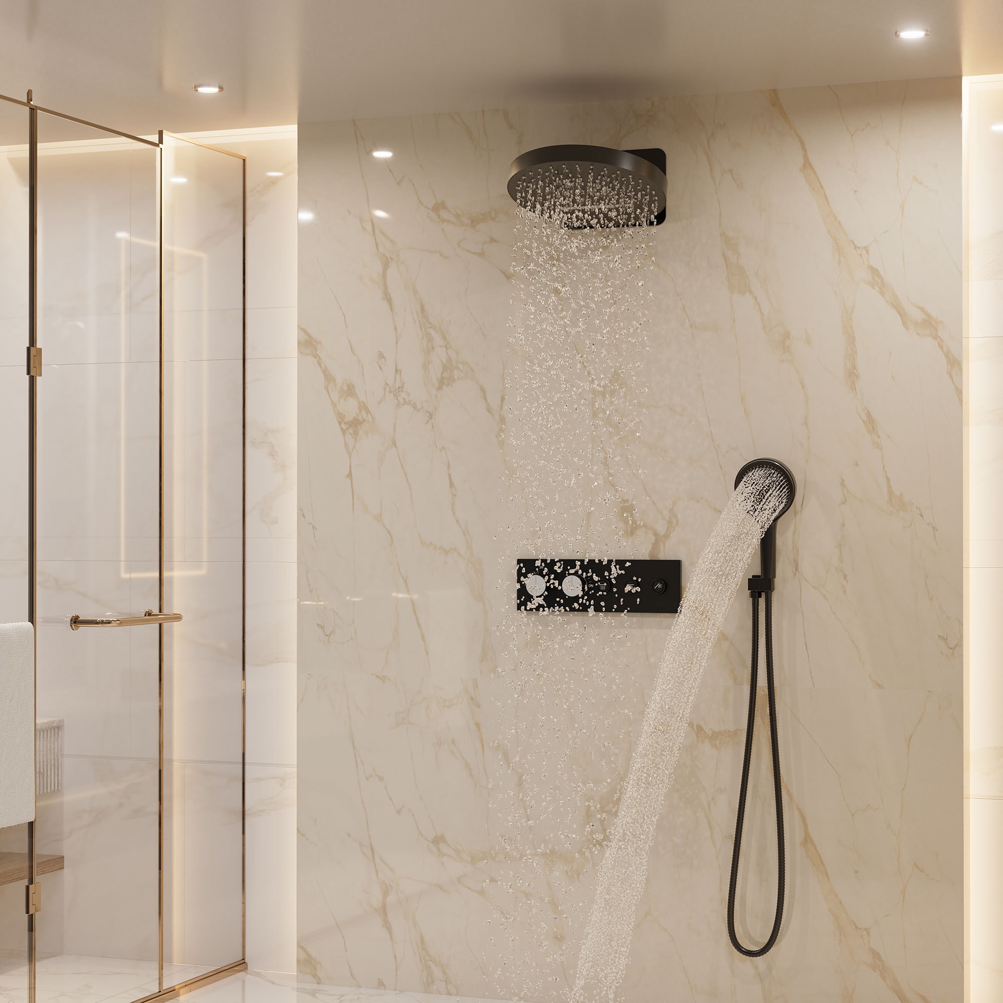 CASAINC WE-SS09MB Showerhead-Bar-Panels - View #2