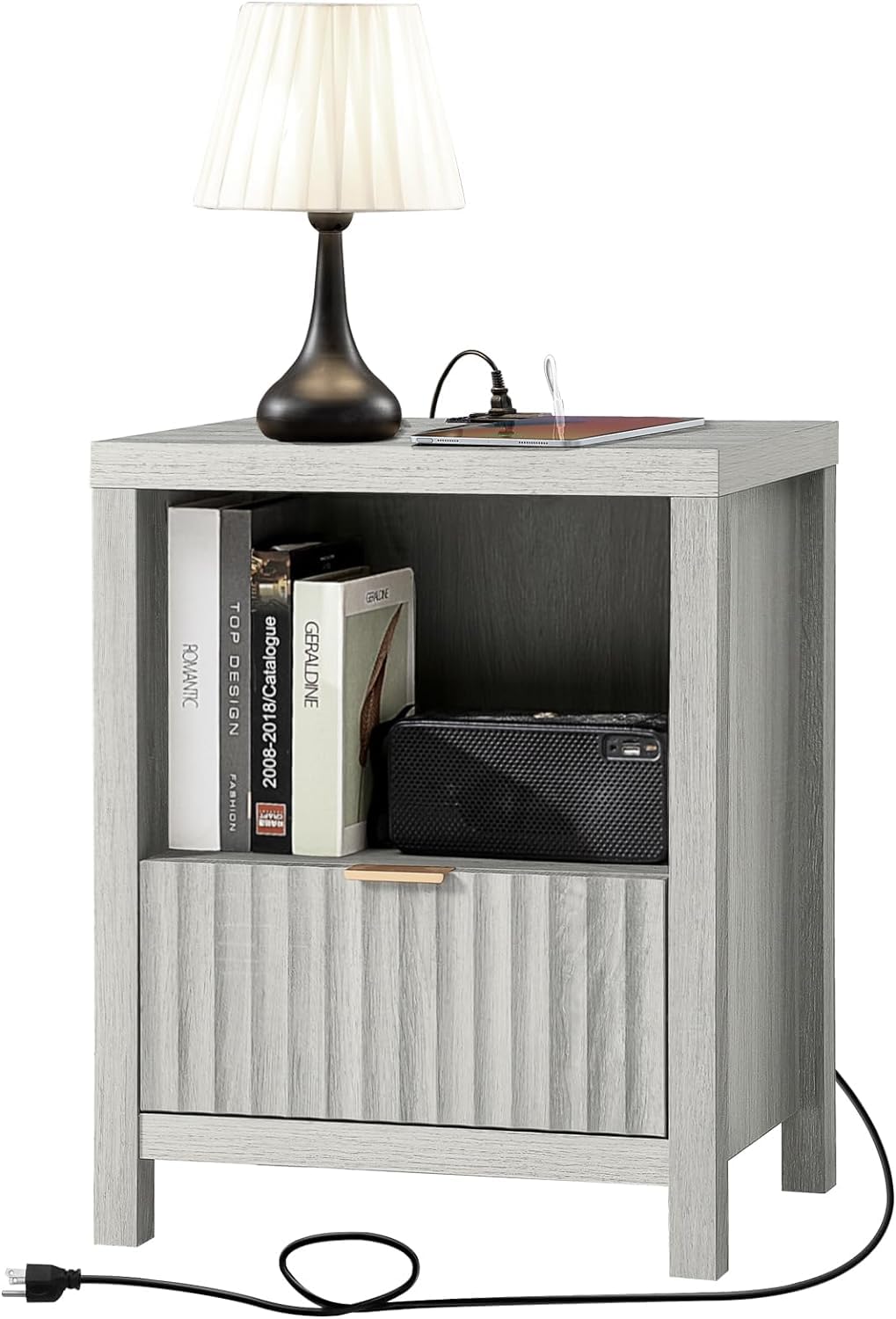 LTMATE LSAFNT0003WH Pale Oak Nightstand