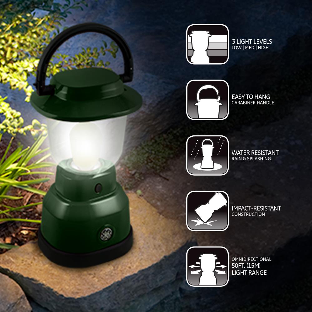 Enbrighten 11016 Battery Operated LED Lantern, Green