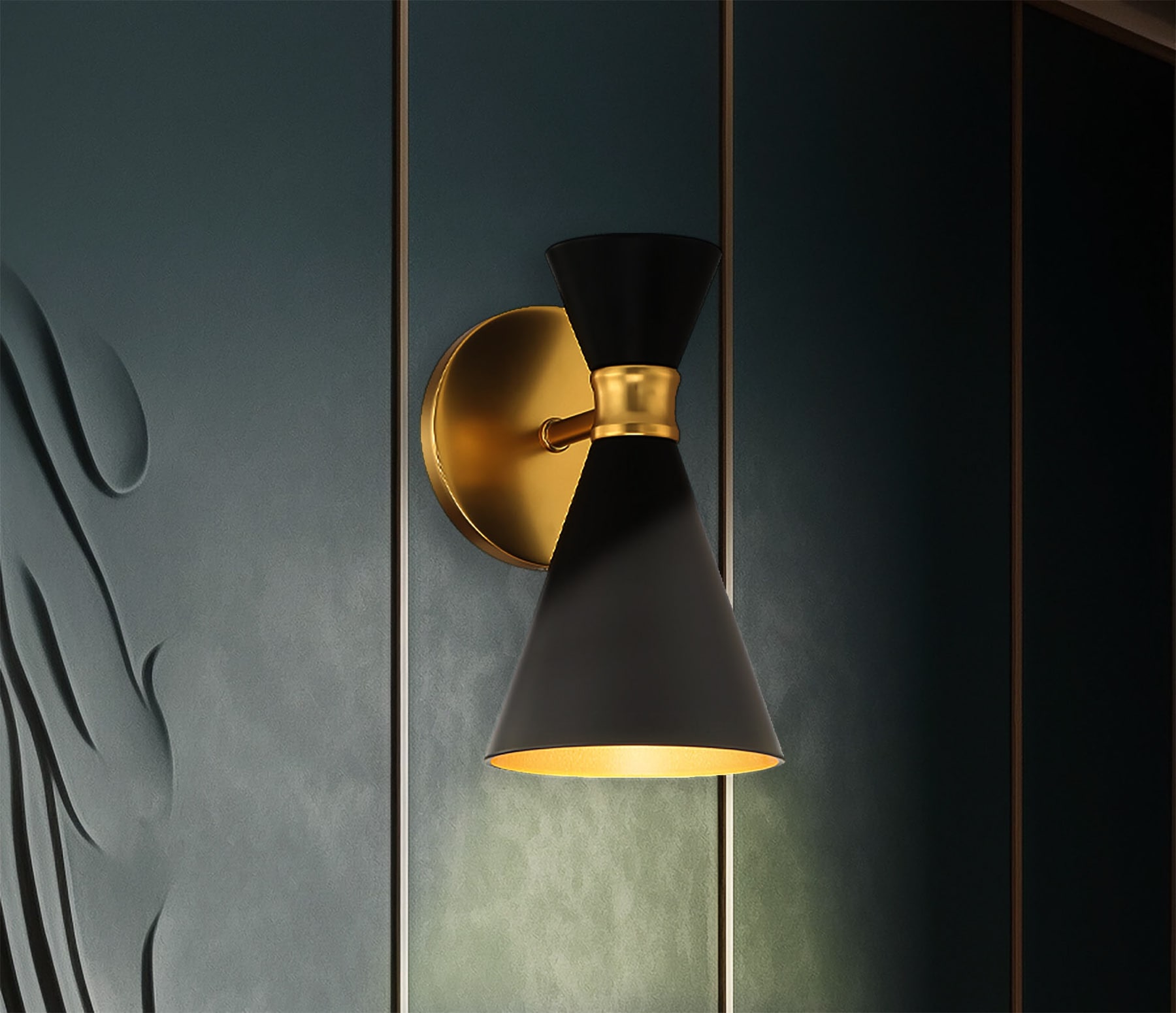 George Kovacs P1826-248 Conic 5.5-in W 1 -Light Gloss Gold Wall Sconce