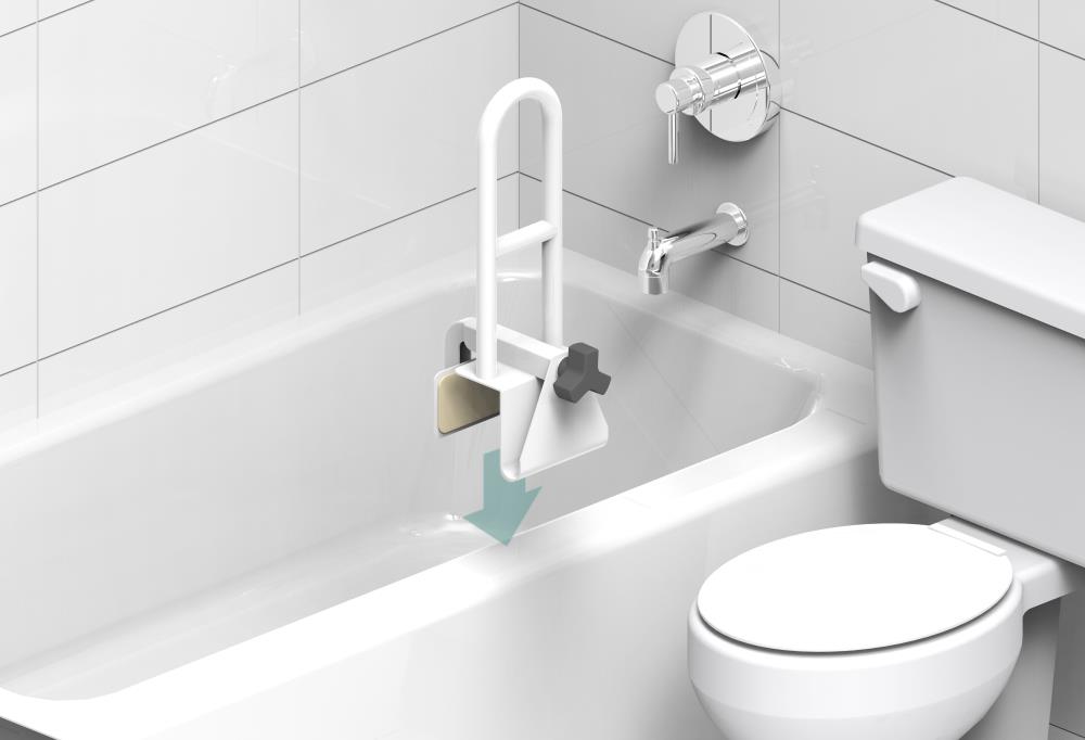 Easy Grip Portable Clamp-on Tub Safety Grab Bar