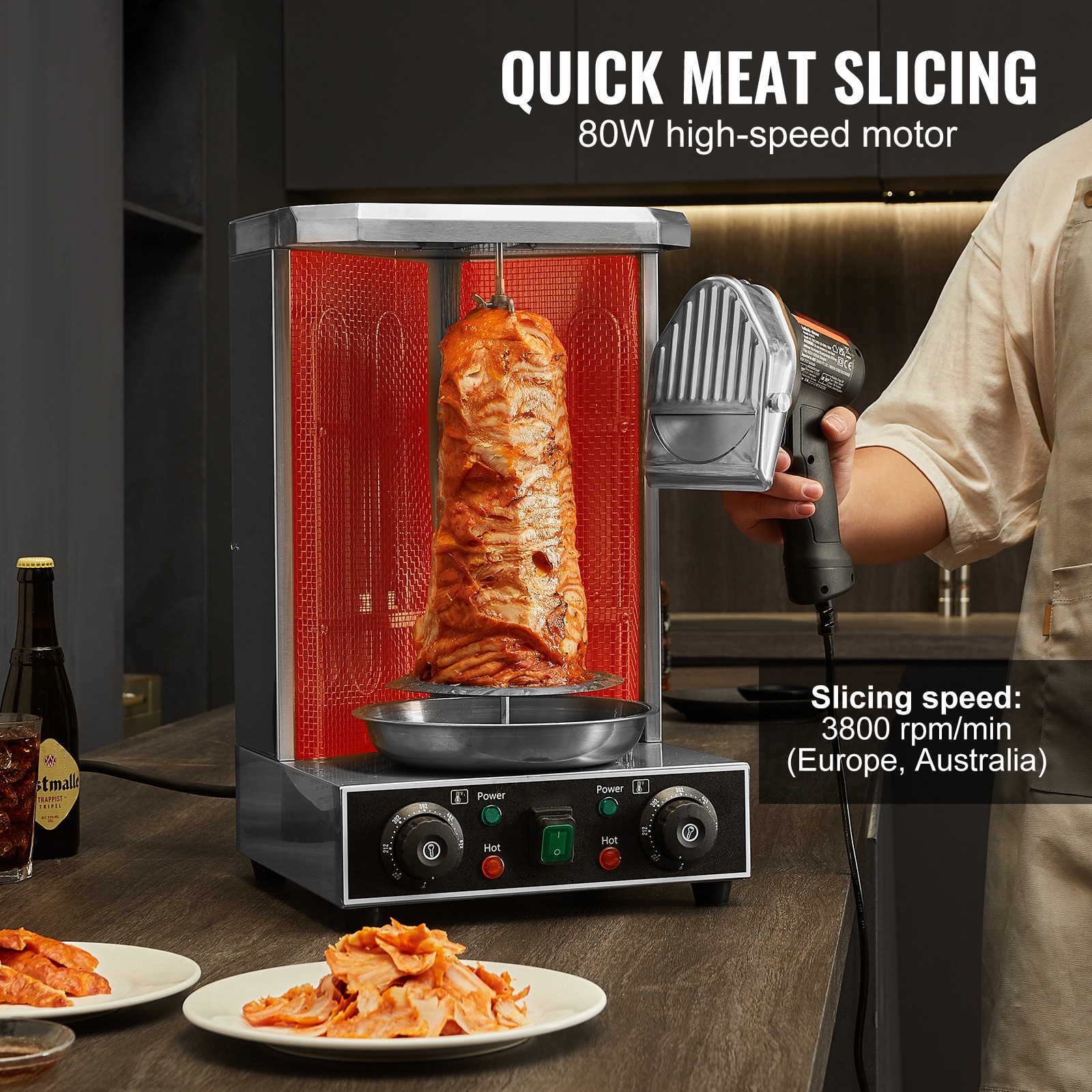 VEVOR SCTEQKRDW80W03254V1 Food-Slicers - View #2
