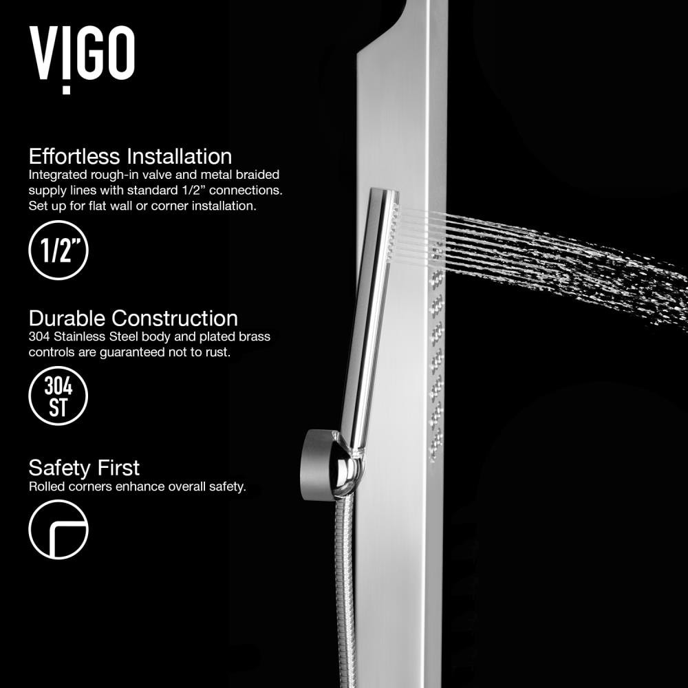 VIGO VG08009CH Showerhead-Bar-Panels - View #4