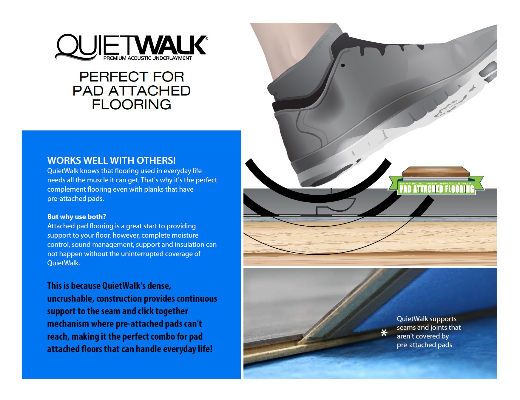 MP Global Products 1/16 QuietWalk® LV Multipurpose Floor