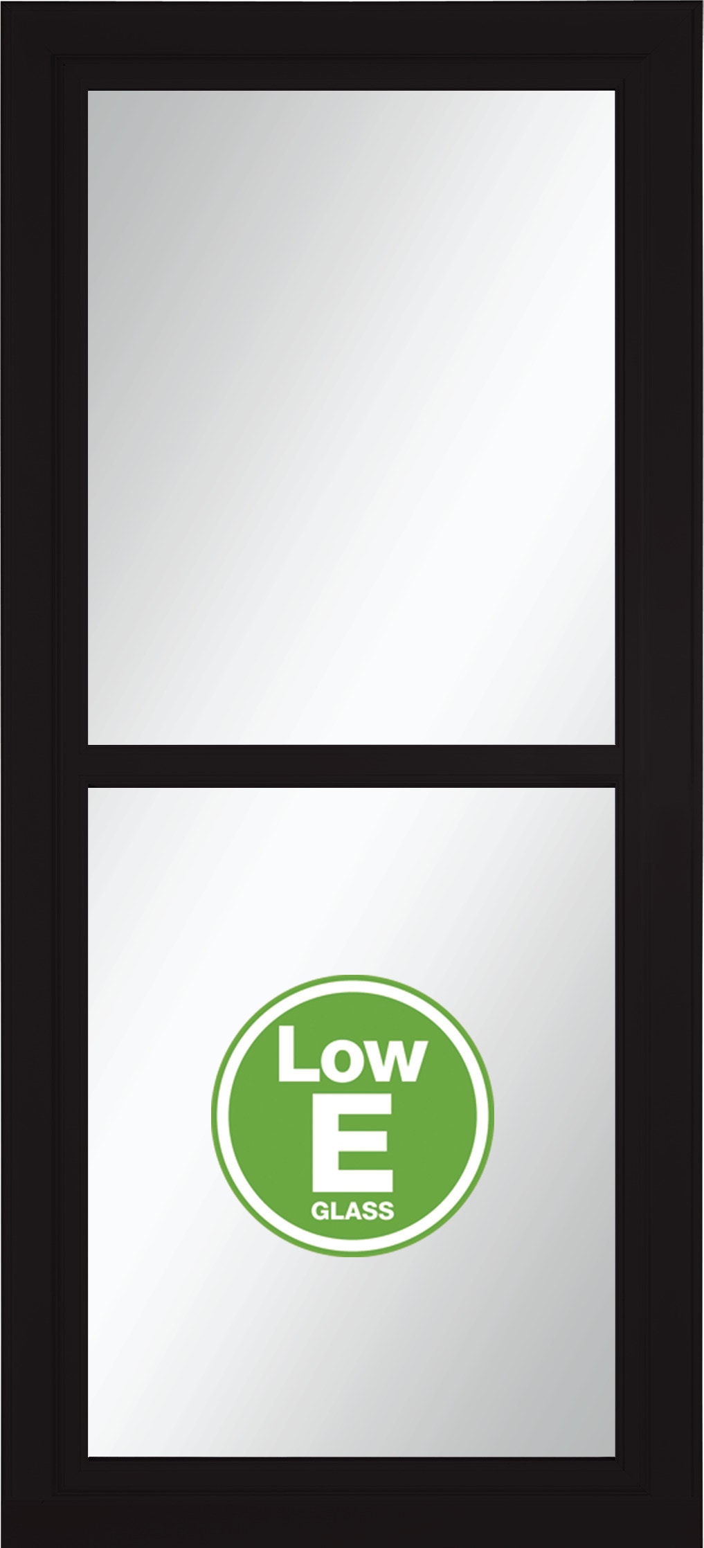 LARSON 80 Split Fullview 36-in x 96-in Black Aluminum Reversible Hinge Storm Door Full-view with Retractable Screen ( No handle )