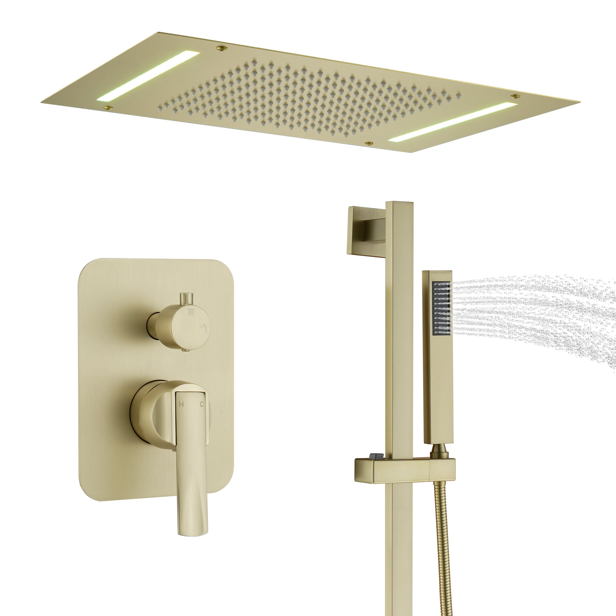 CASAINC CA-A4371-BG Showerhead-Bar-Panels - View #2