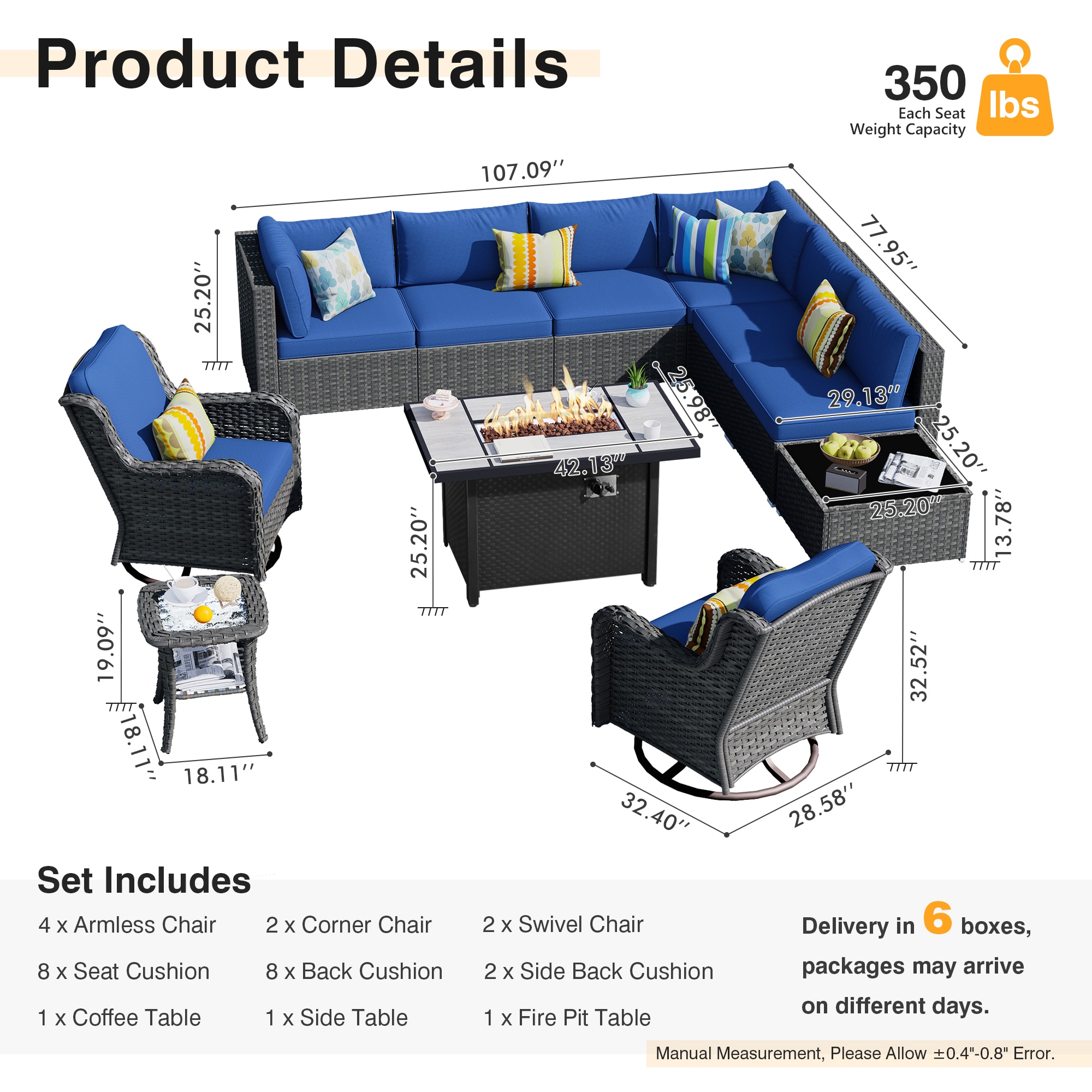 XIZZI XIHOP70L6CFP-IFP Patio-Sofas-Daybeds - View #11