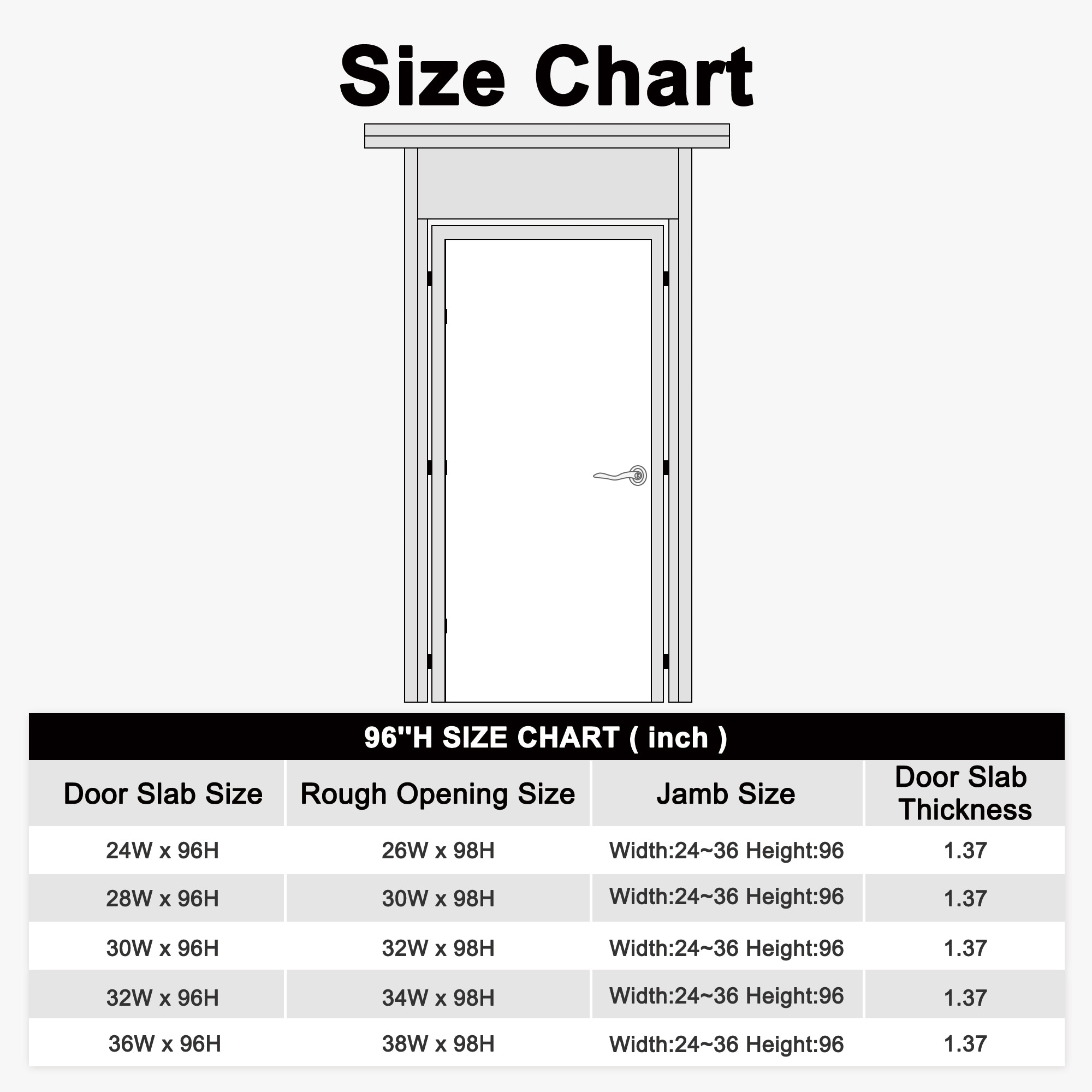 JUJUBON IN-PRE96X36L Pre-Hung-Doors - View #5