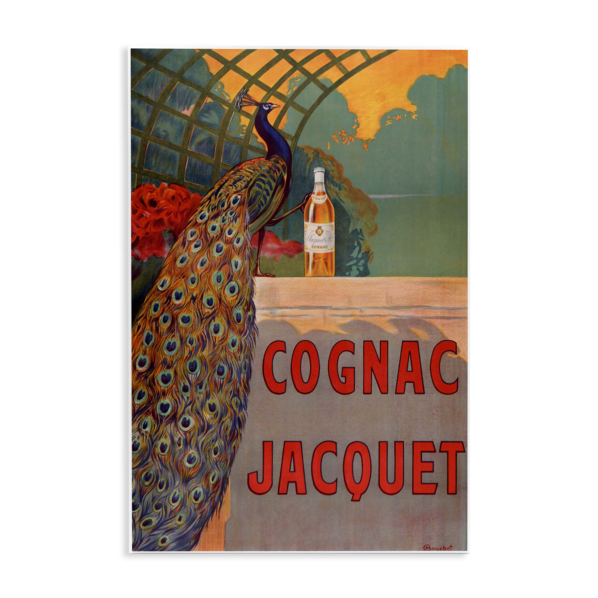 Stupell Industries BT-385-WD-13X19 Vintage Cognac and Peacock Wall Plaque Art By Marcus Jules 13 x 19