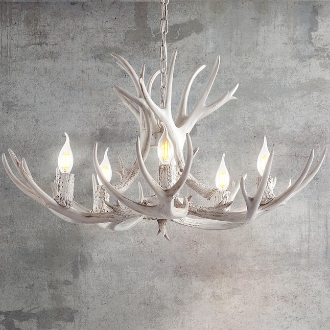 Farmhouse Antler Chandelier, Antler Chandeliers With Fans