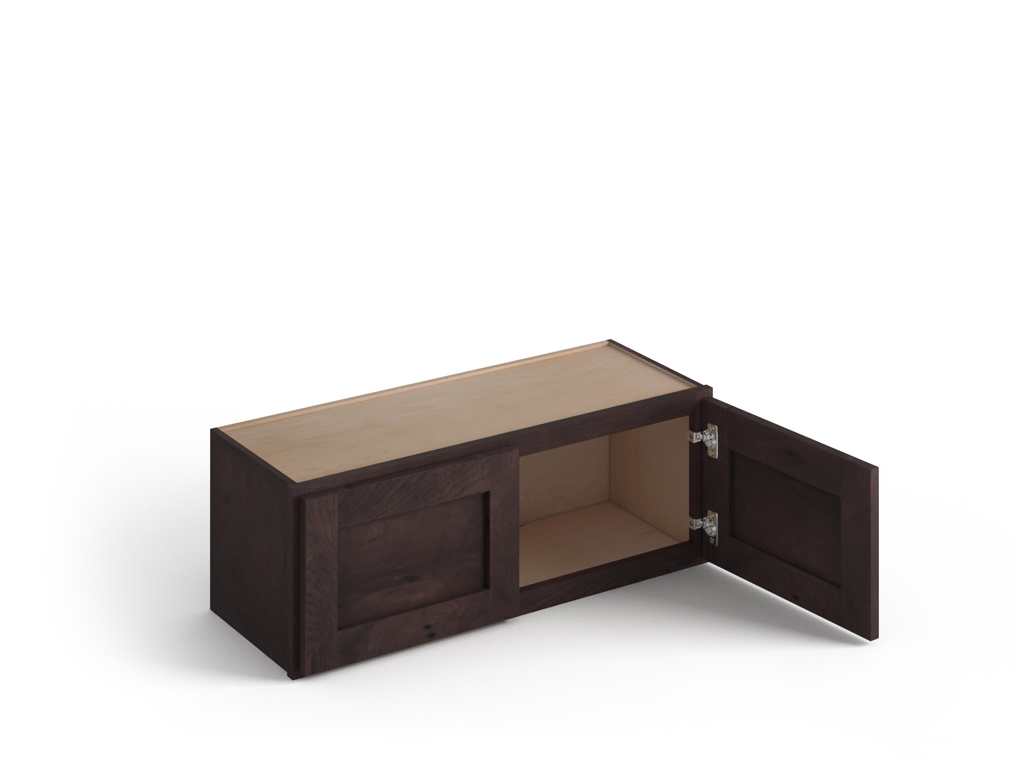 Valleywood Cabinetry 30-in W x 19-in H x 12-in D Rustic Hickory Wall Ready To Assemble Plywood Cabinet (Flat Panel Shaker Door Style)