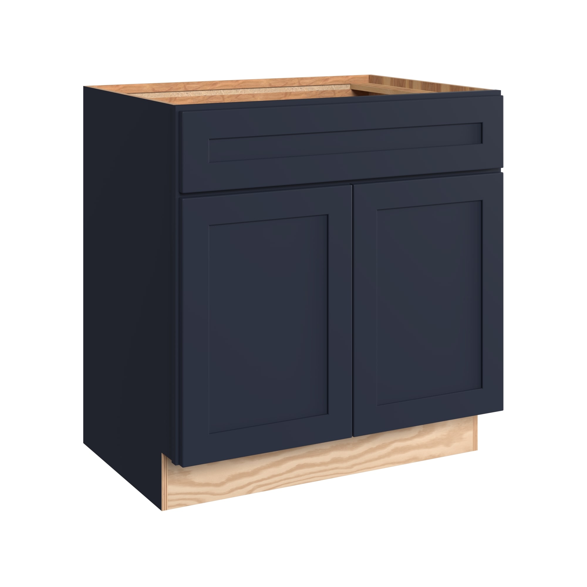 KraftMaid Momentum VSB302131G77 Deveron 30-in Midnight Bathroom Vanity Base Cabinet without Top