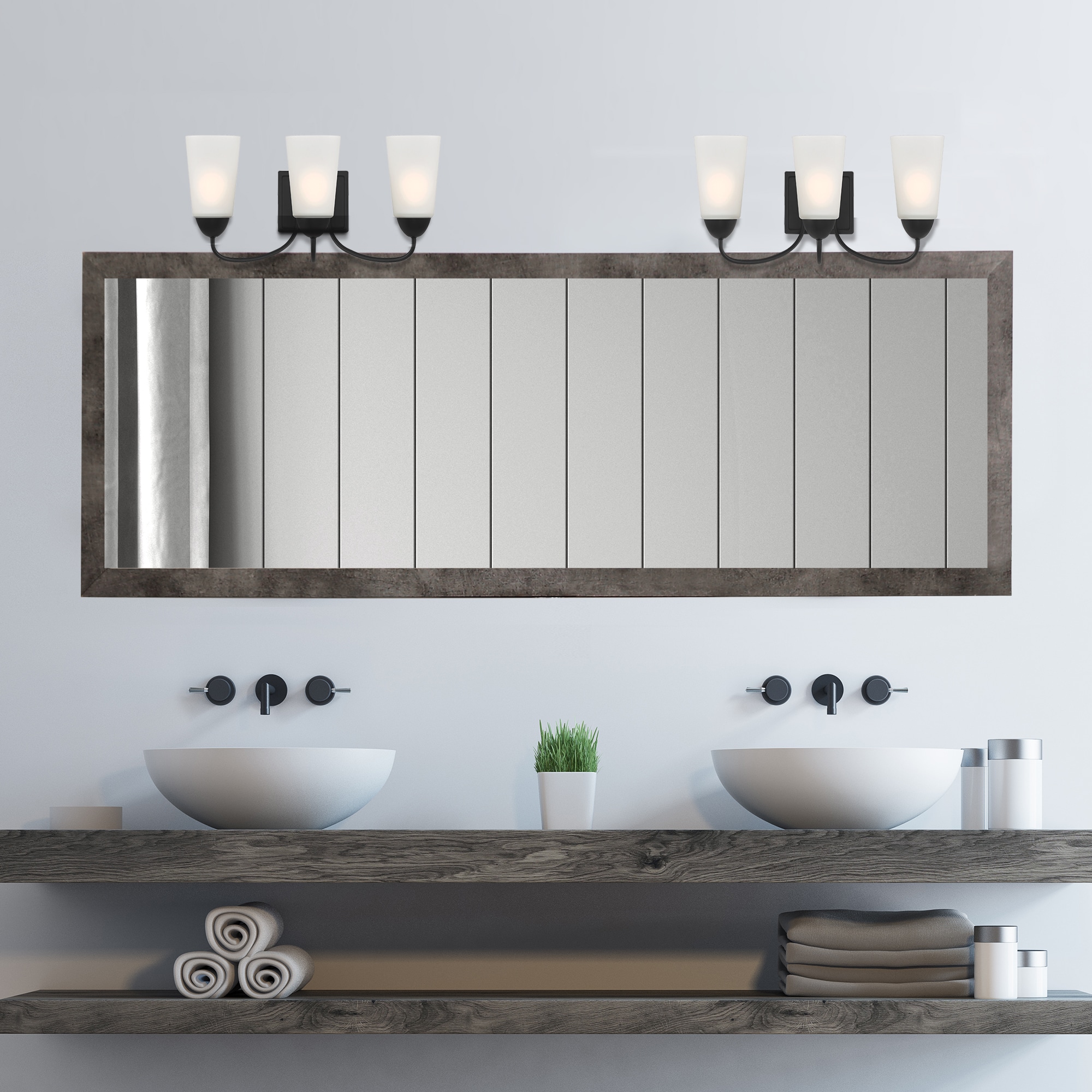 Designers Fountain D267M-3B-MB Malone 20.75-in 3 -Light Matte Black Transitional Vanity light bar