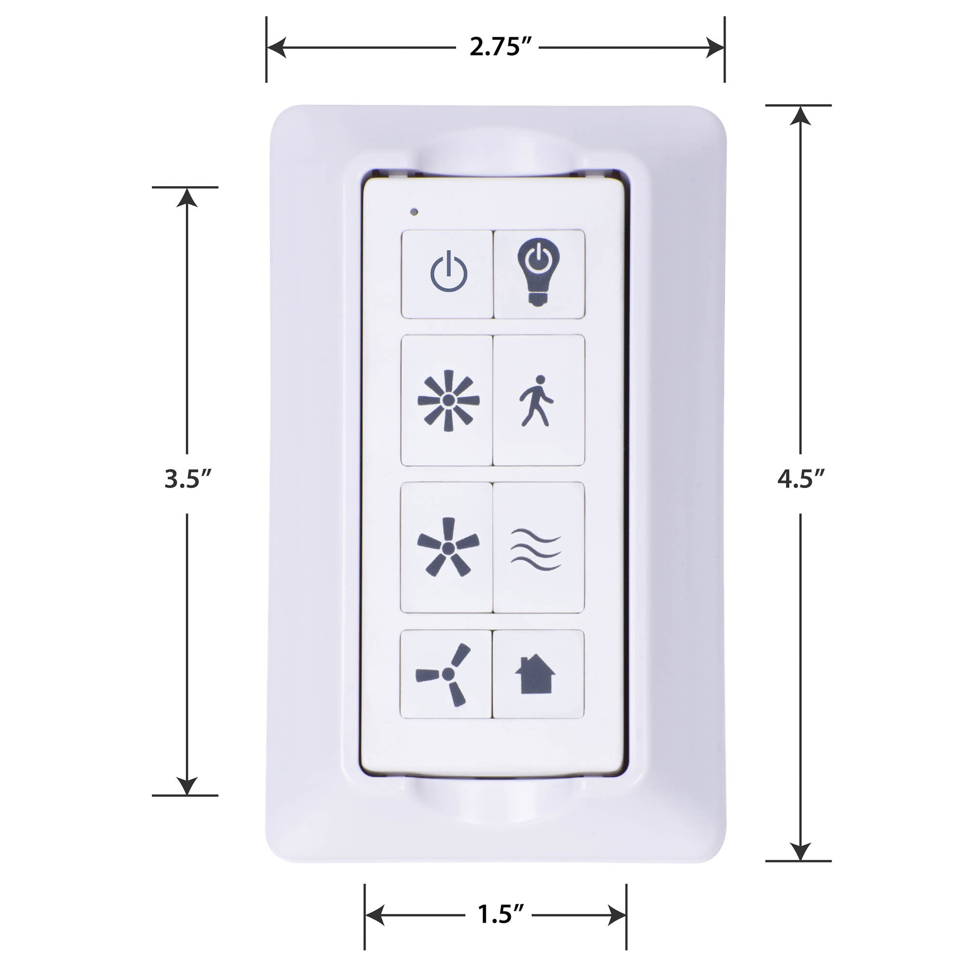 Universal White Matte Plastic Ceiling Fan Remote Control Kit