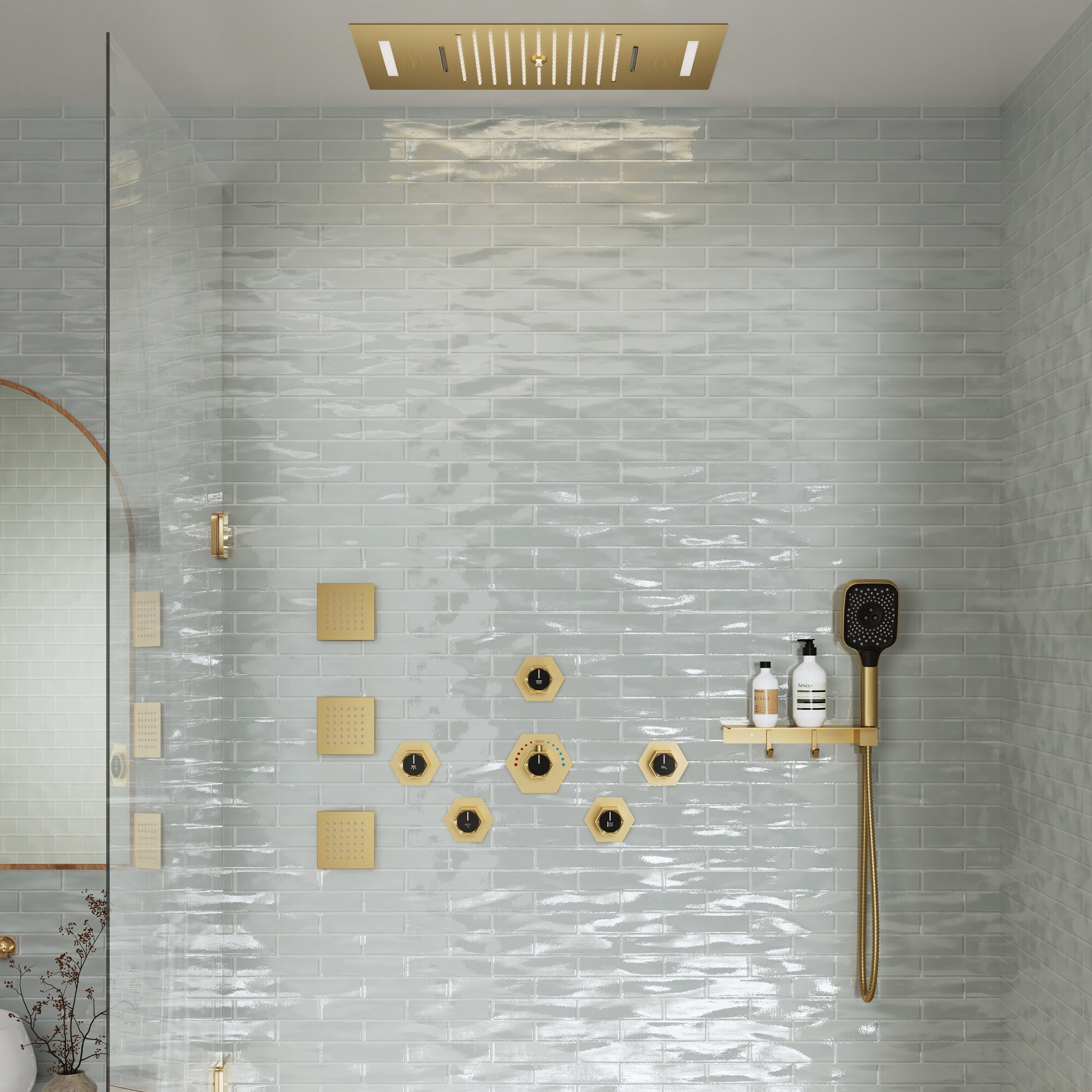 CASAINC KCHS0022-LEDBG Showerhead-Bar-Panels - View #2