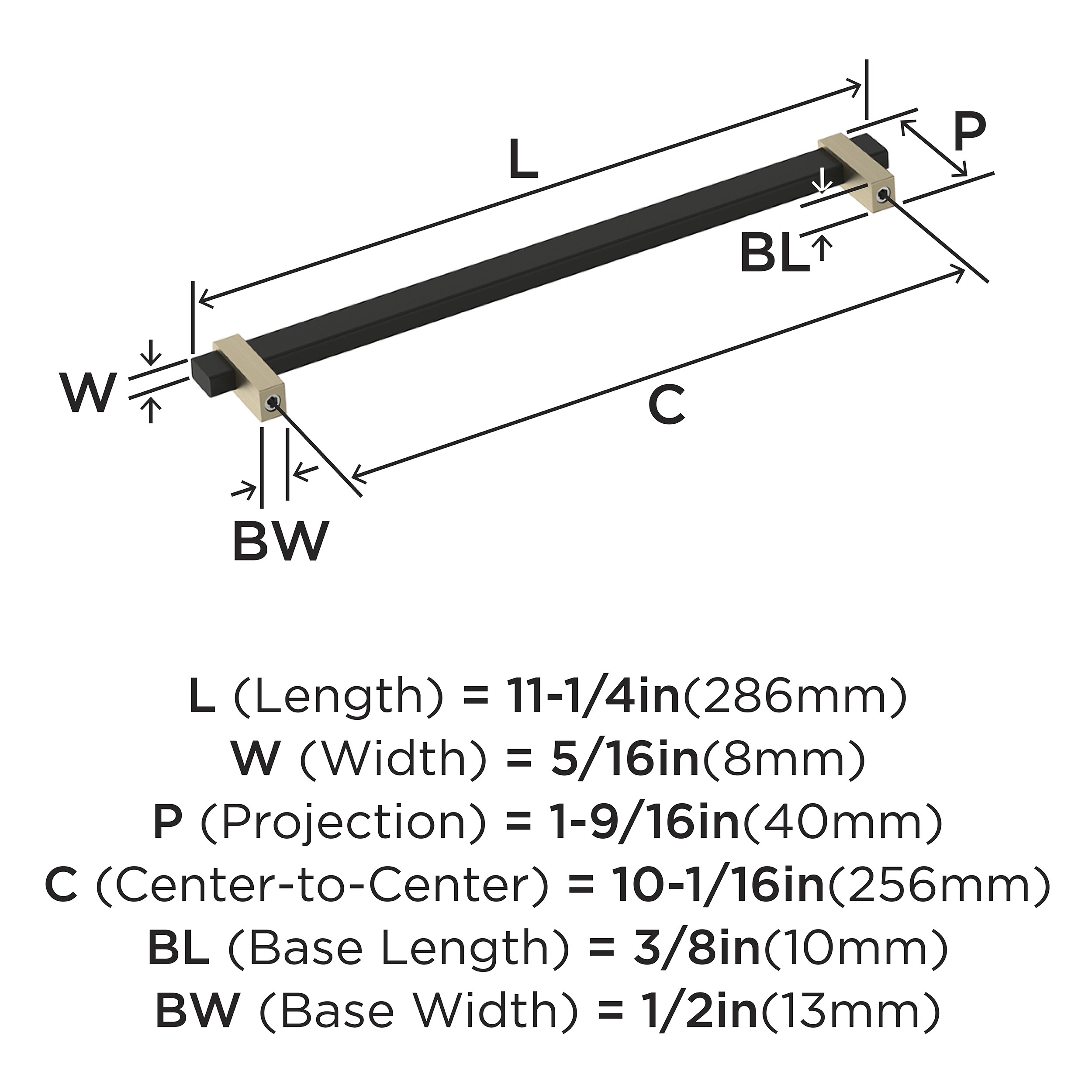 Amerock BP36726MBBBZ Cabinet-Pulls - View #4