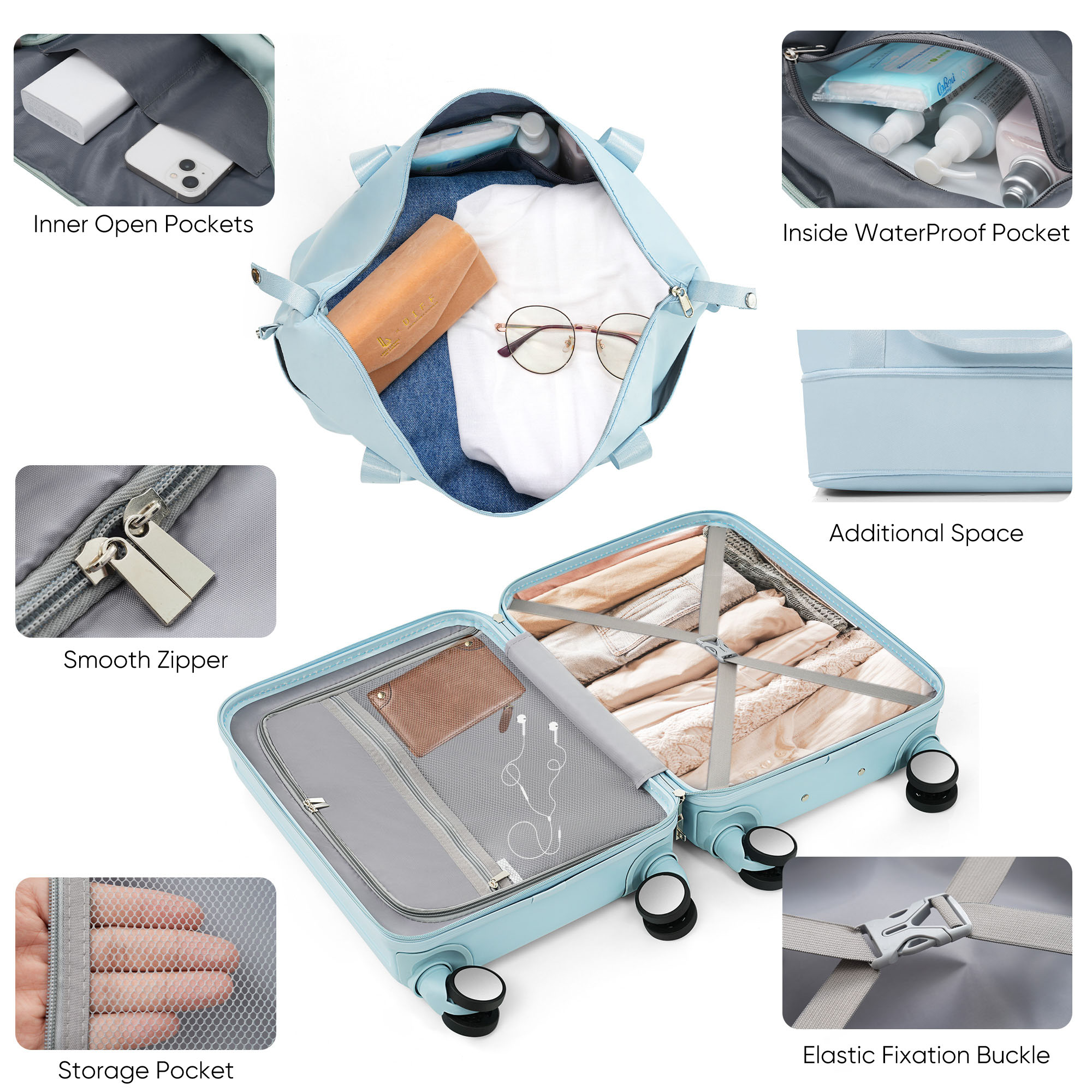 Bybafun YD9600061 Luggage-And-Luggage-Sets - View #3