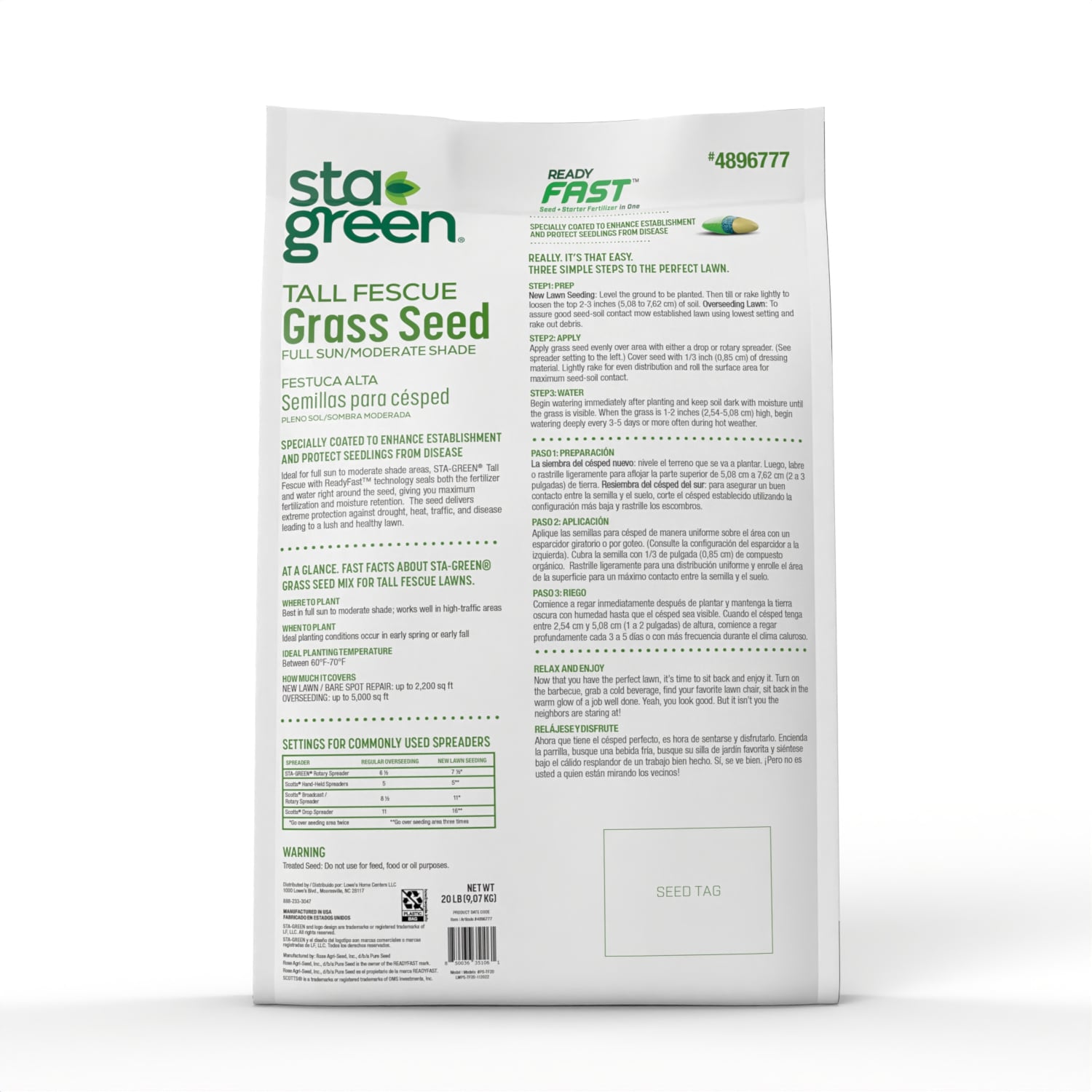 Sta-Green PS-TF20 Grass-Seed - View #2