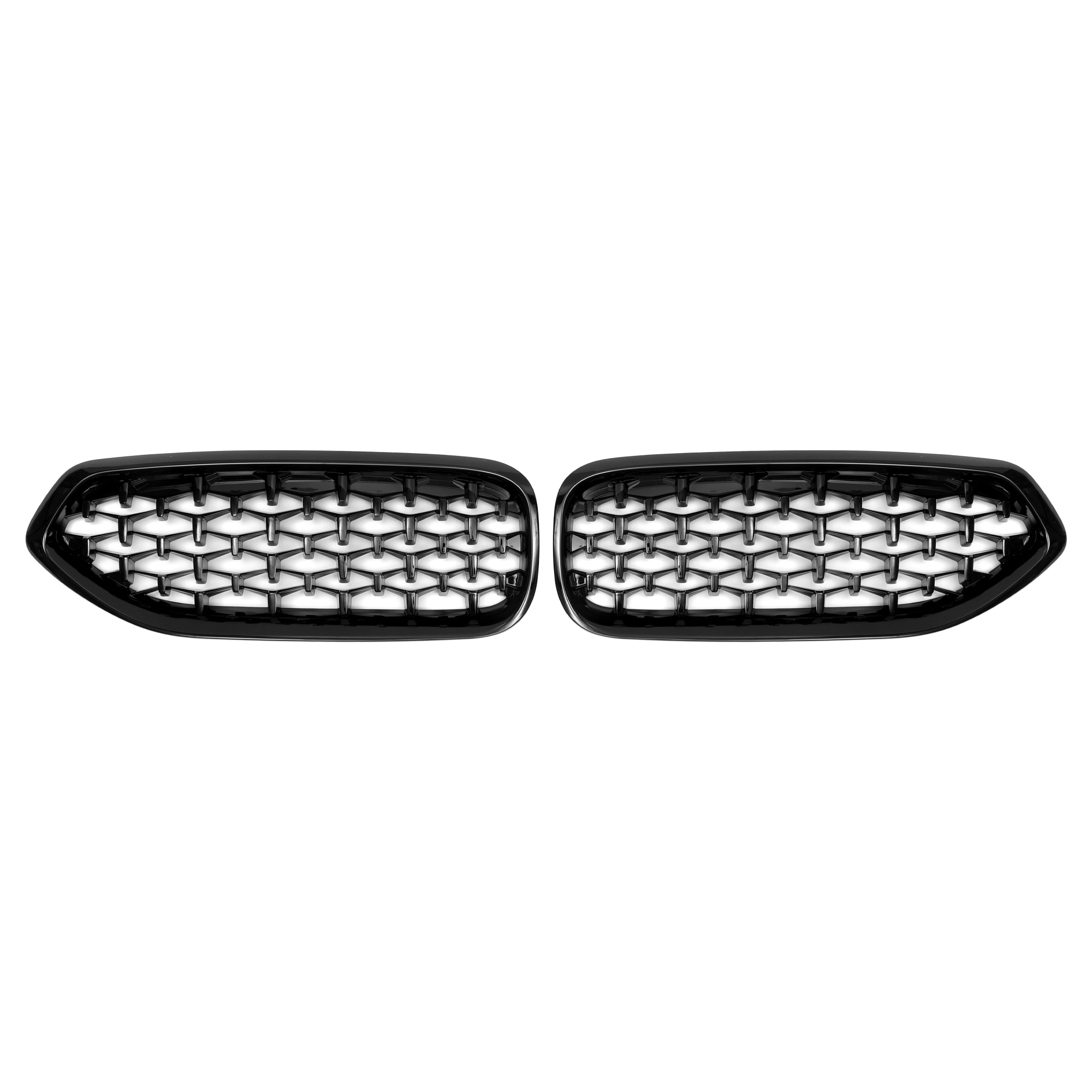 Unique Bargains Front Upper Hood Bumper Grille Grill for BMW Z4 G29 2018-2024 Front Upper Bumper Kidney Grille Grill Diamond Star Gloss Black 1 Pair