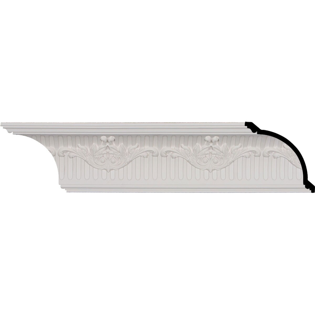 4 5/8"H x 4 3/8"P x 6 3/8"F x 94 1/2"L, (7 7/8" Repeat), Nevio Crown Moulding