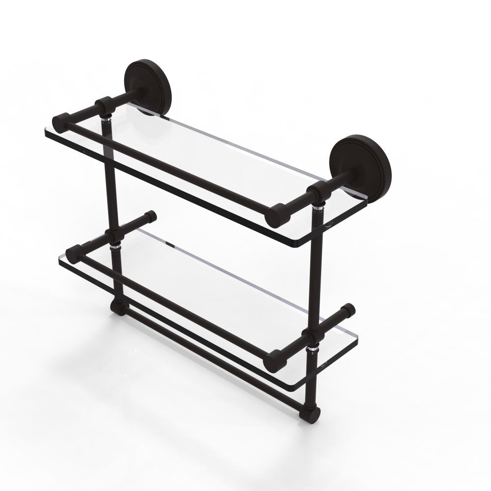 Allied Brass PRBP-2TB/16-GAL-ORB Prestige Regal Oil-rubbed Bronze 2 -Tier Wall mount Bathroom Shelf ( 16-in x 12-in x 5-in )