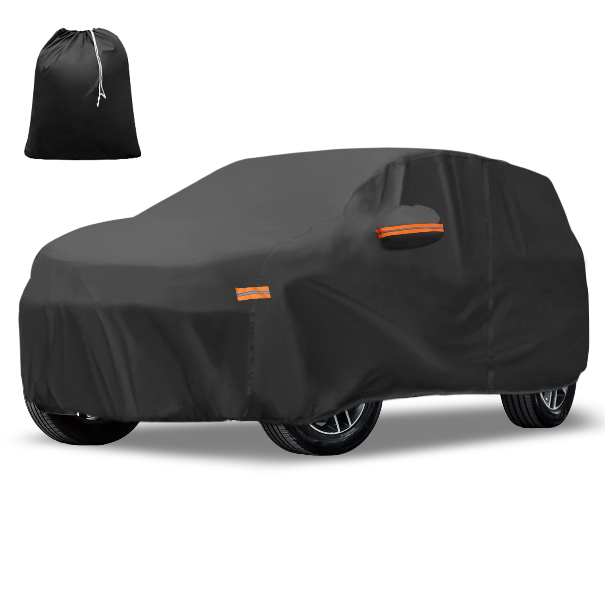 Unique Bargains Car Cover for Toyota Highlander 210D-PU Outdoor Full Car Cover All Weather with Door Zipper for Waterproof Windproof Sun Rain Snow Protection