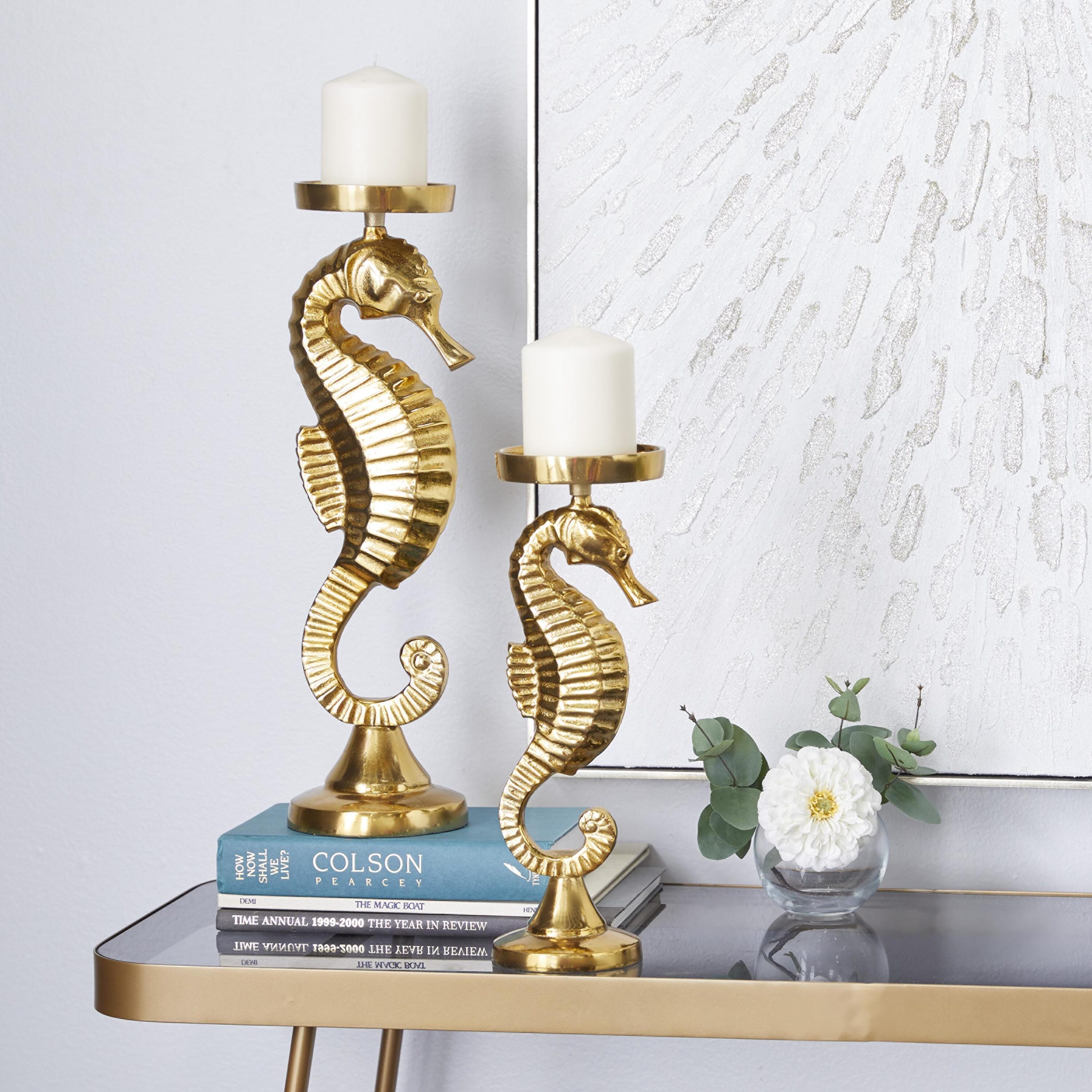 Grayson Lane 27971 2 Candle Aluminum Pillar Candle Holder