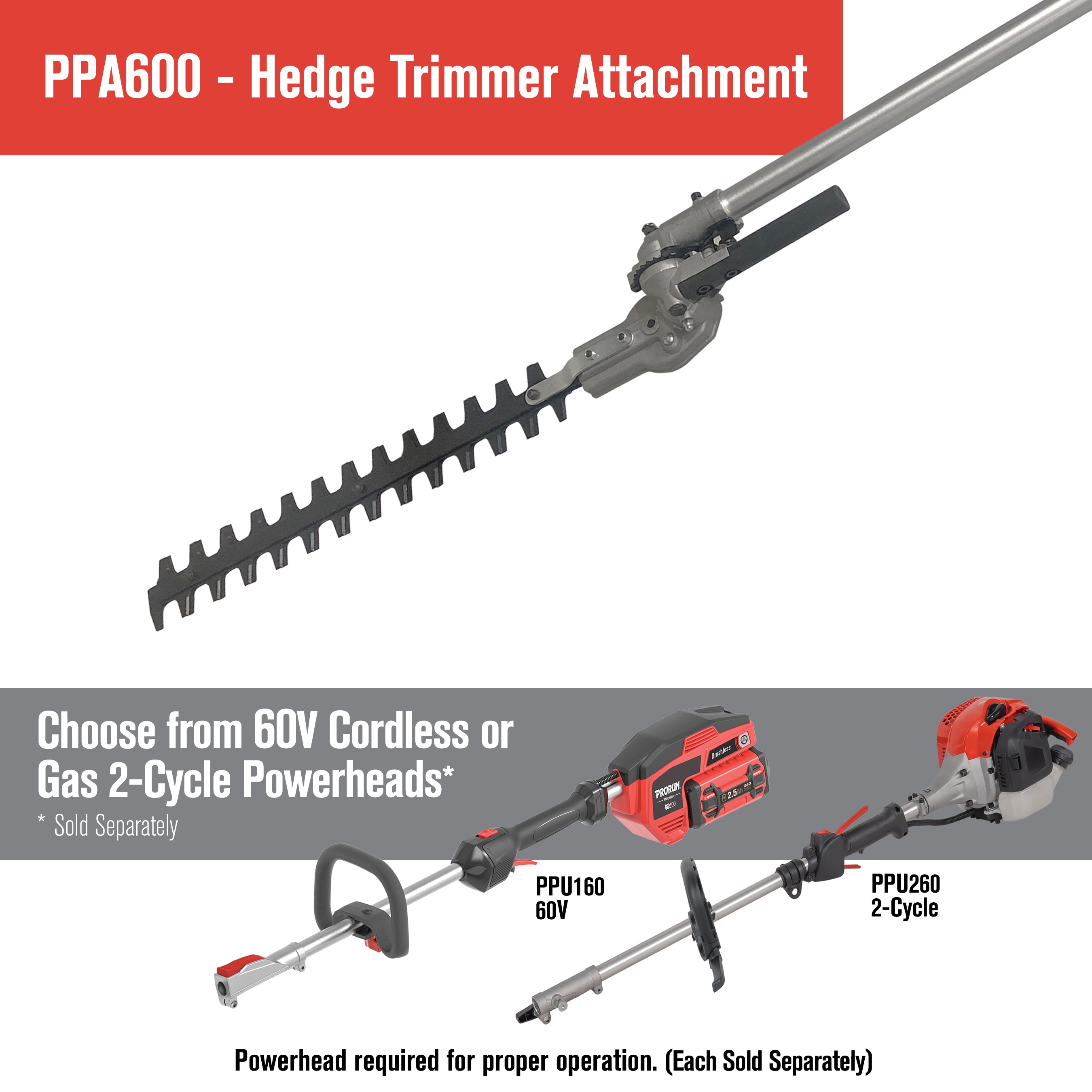 PRORUN PPA600 Trimmer-Attachments - View #2