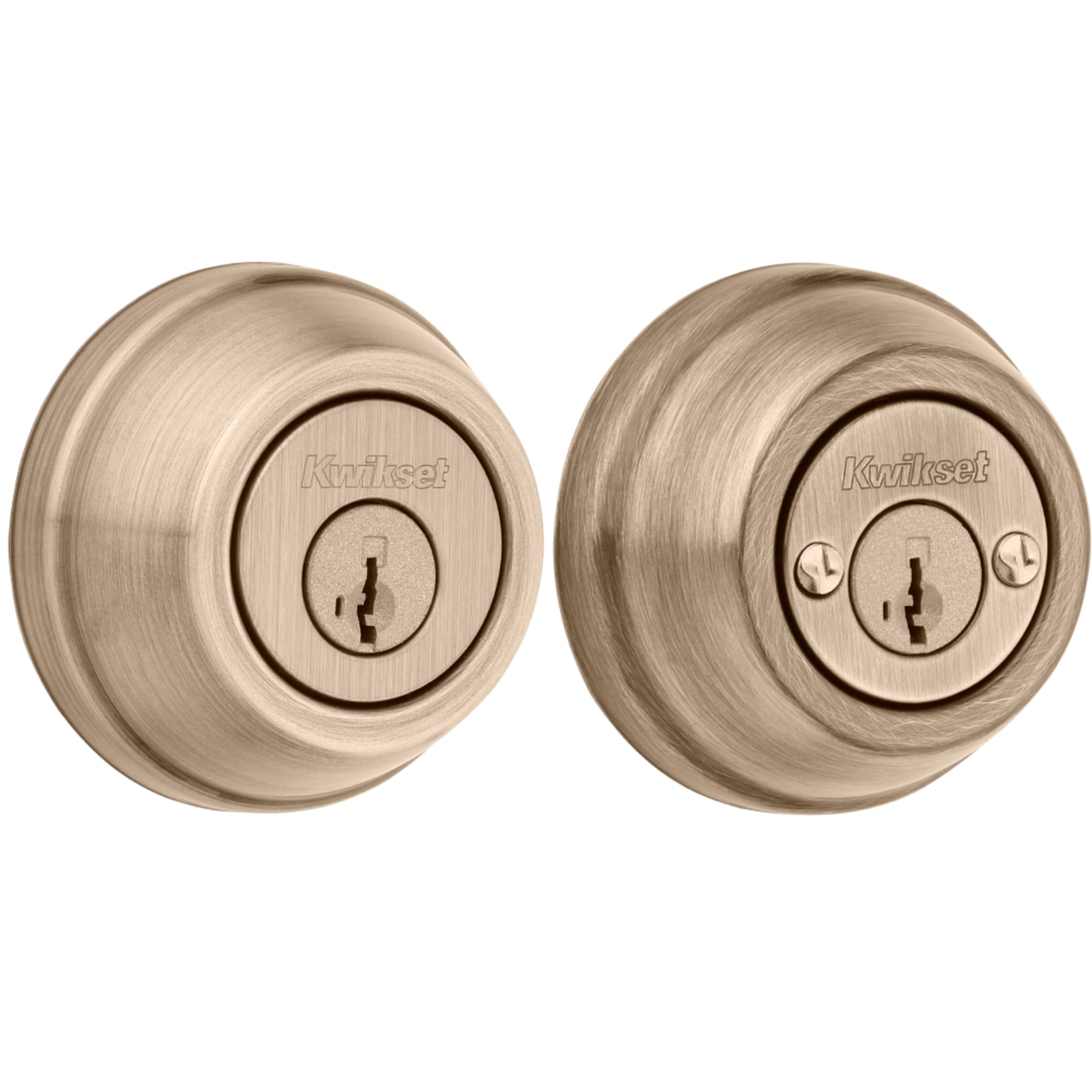 Kwikset Signature Series Signatures Gatelatch Antique Brass Double Cylinder  Deadbolt with SmartKey in the Deadbolts department at